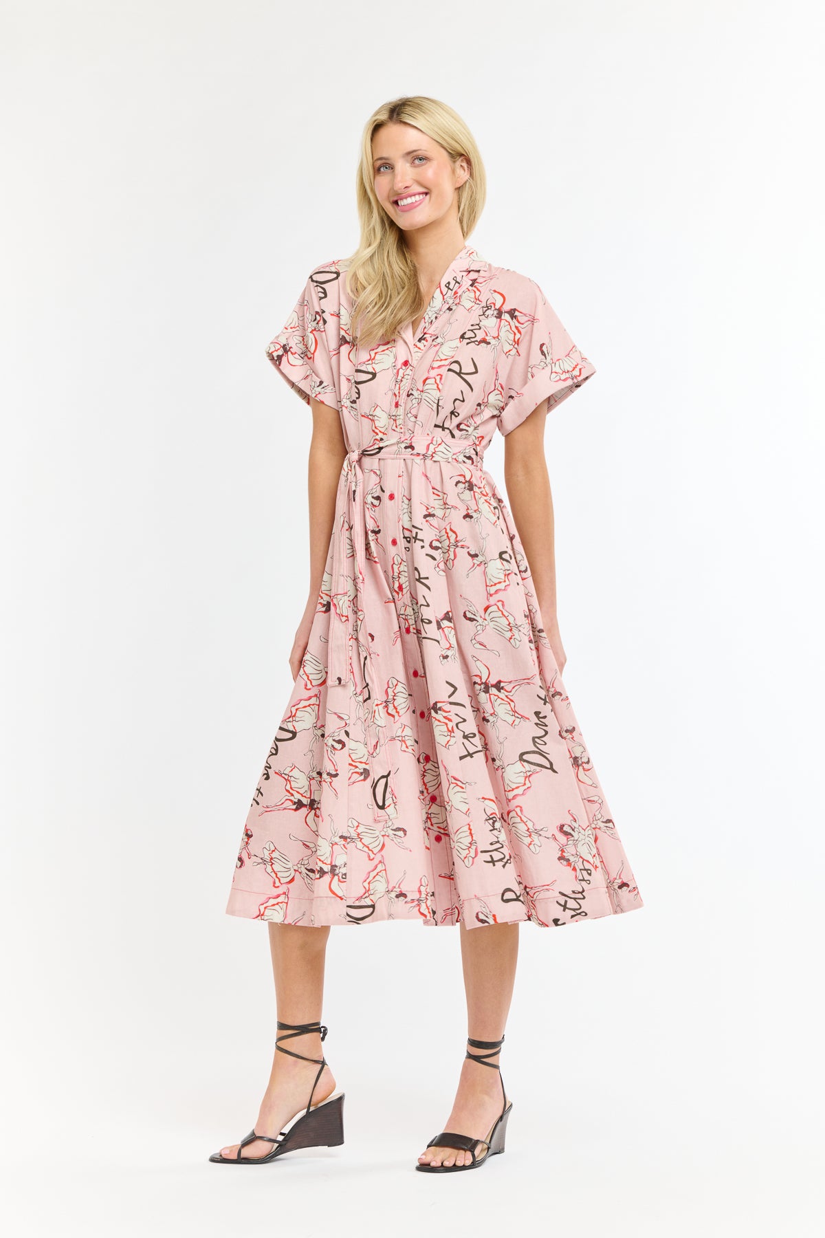 ANTOINETTE SHORTSLEEVE DRESS BALLET PINK