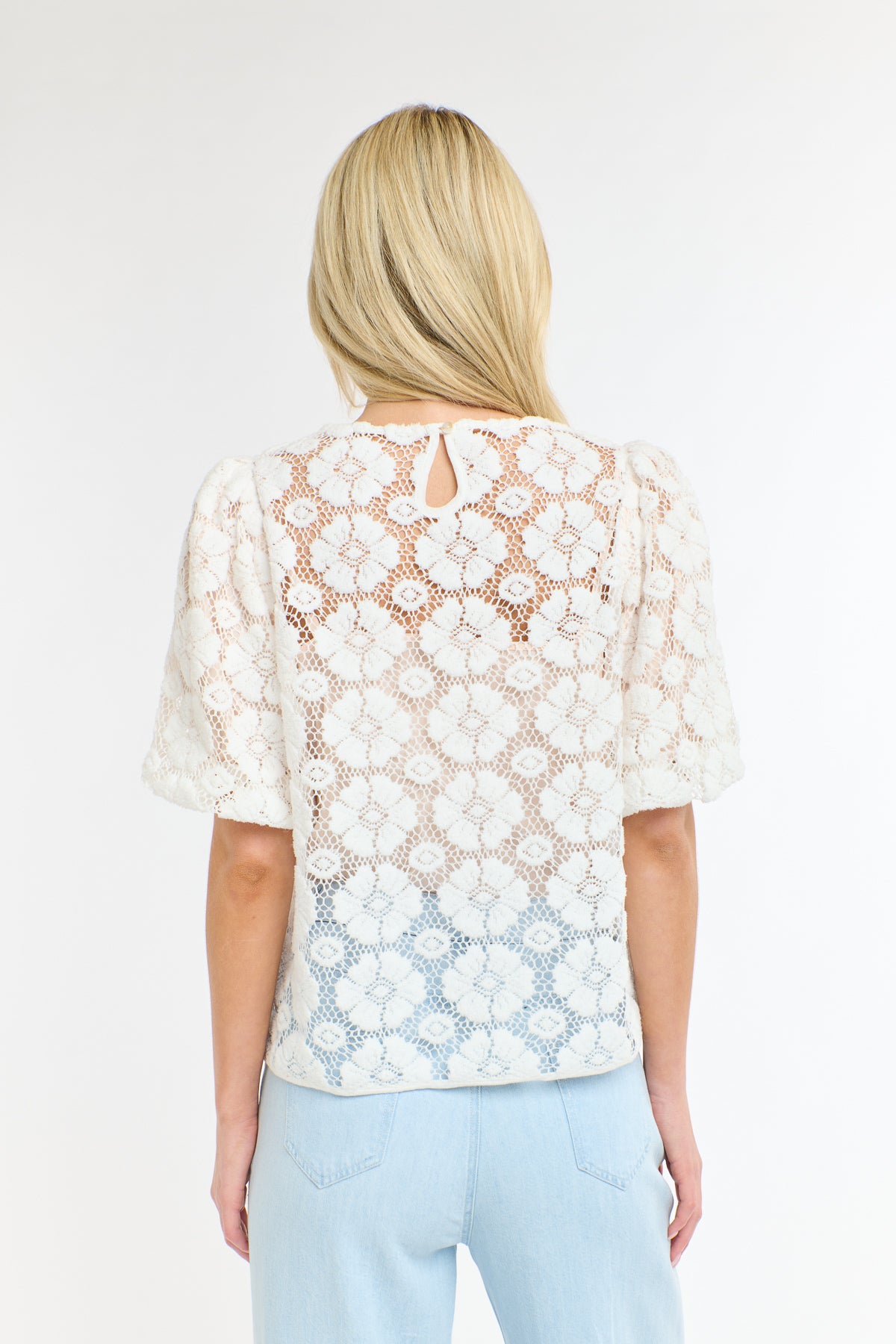 IVY EMBROIDERED TOP WHITE