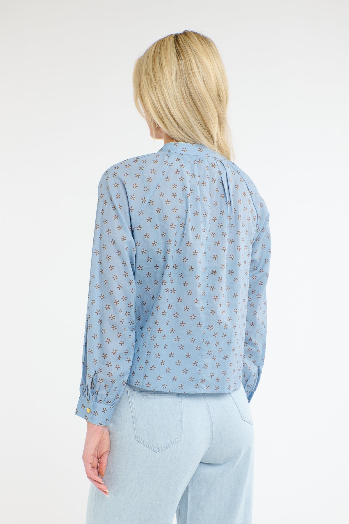LAYLA PRINTED TOP CORNFLOWER BLUE