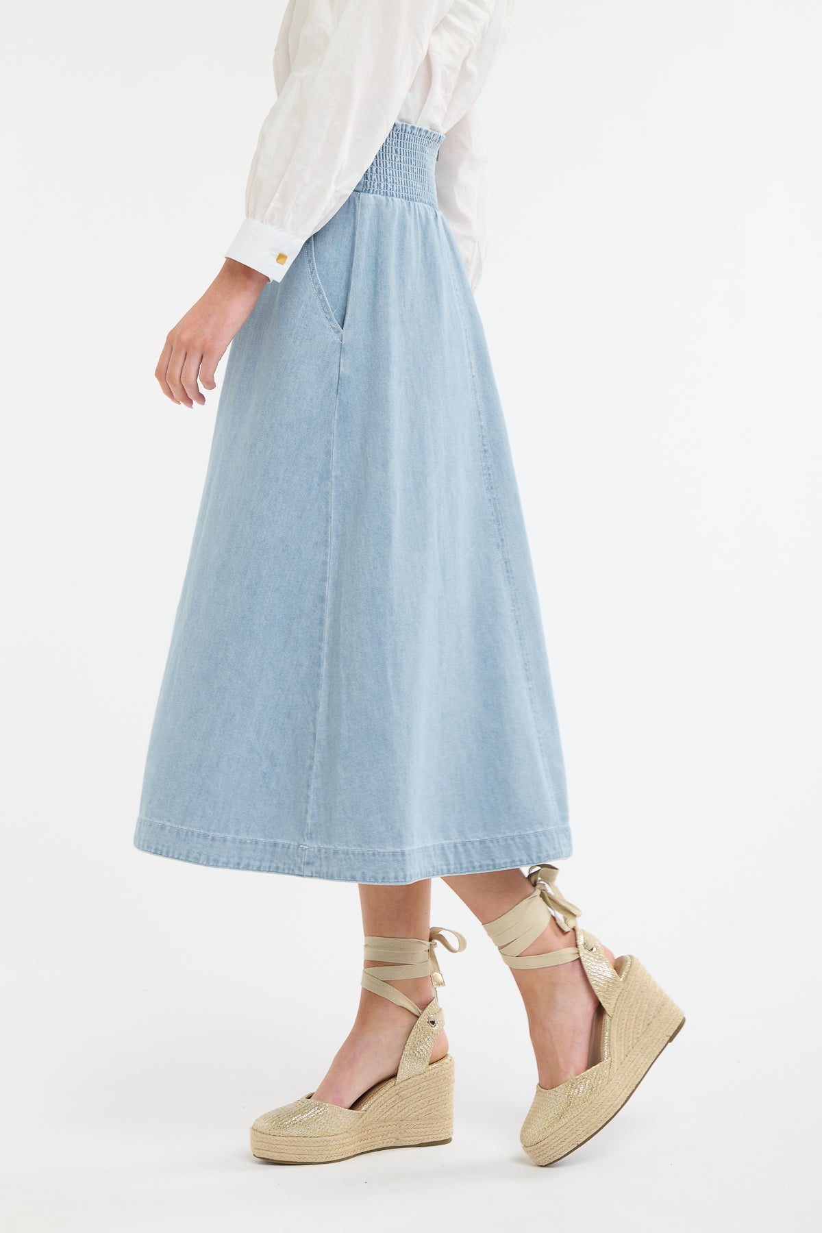 DAKOTA DENIM SKIRT (LW) LIGHT WASH