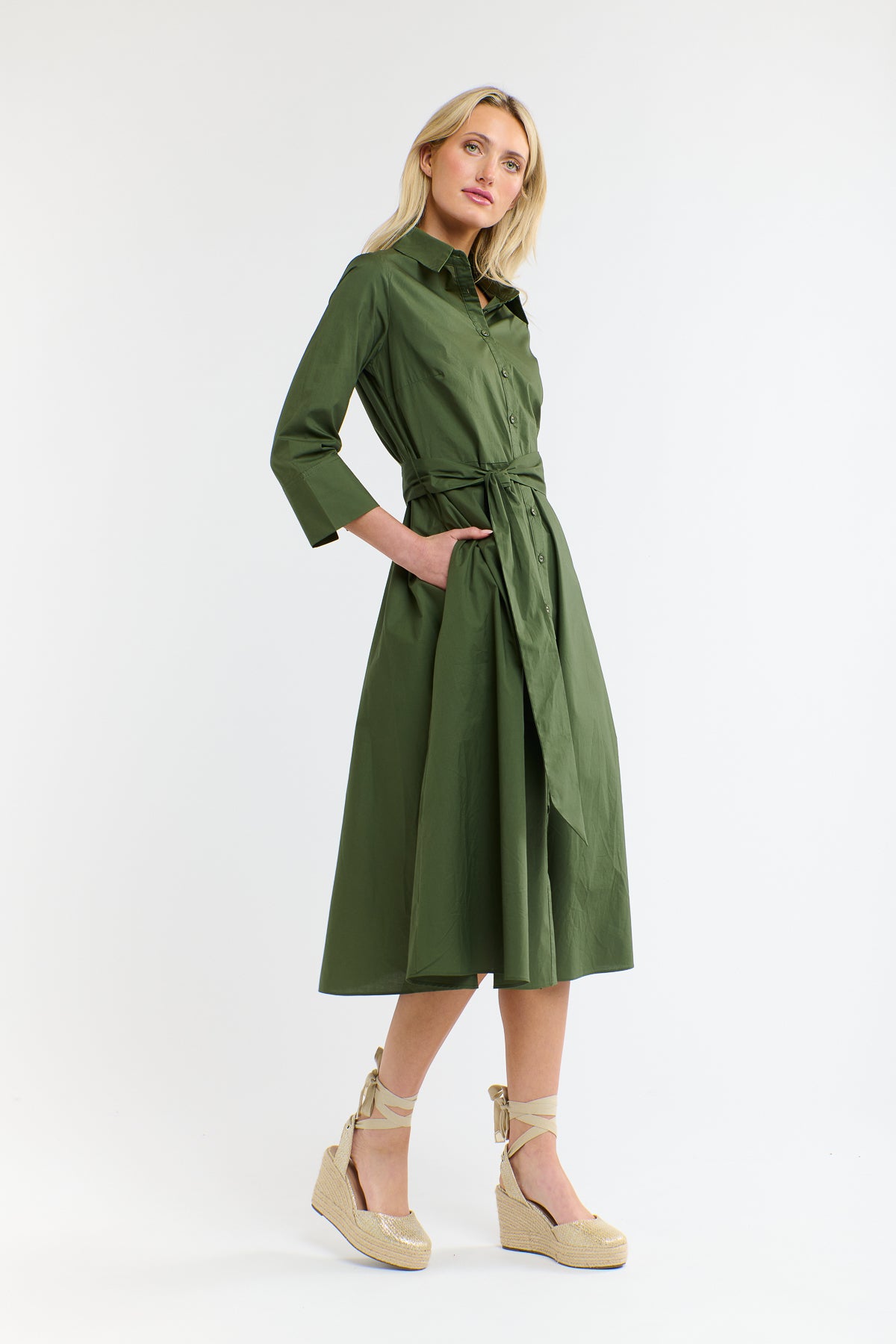 GRACE KHAKI SHIRTDRESS