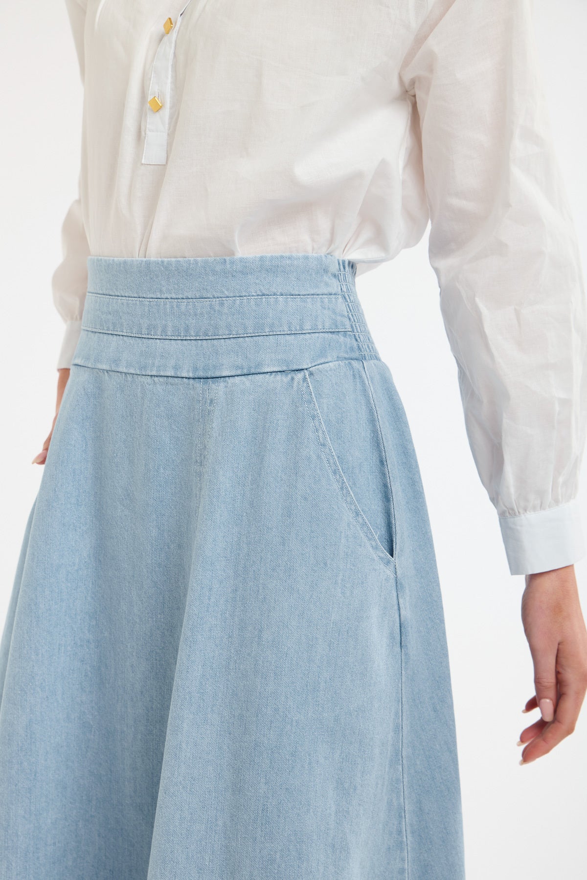 DAKOTA DENIM SKIRT (LW) LIGHT WASH