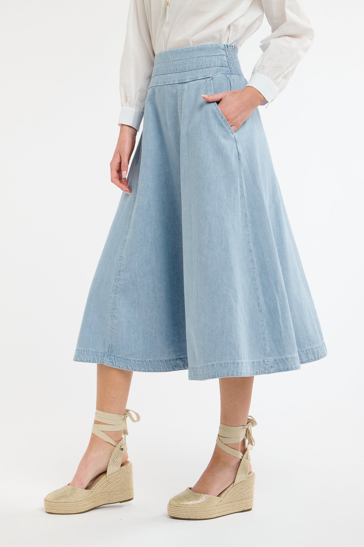 DAKOTA DENIM SKIRT (LW) LIGHT WASH