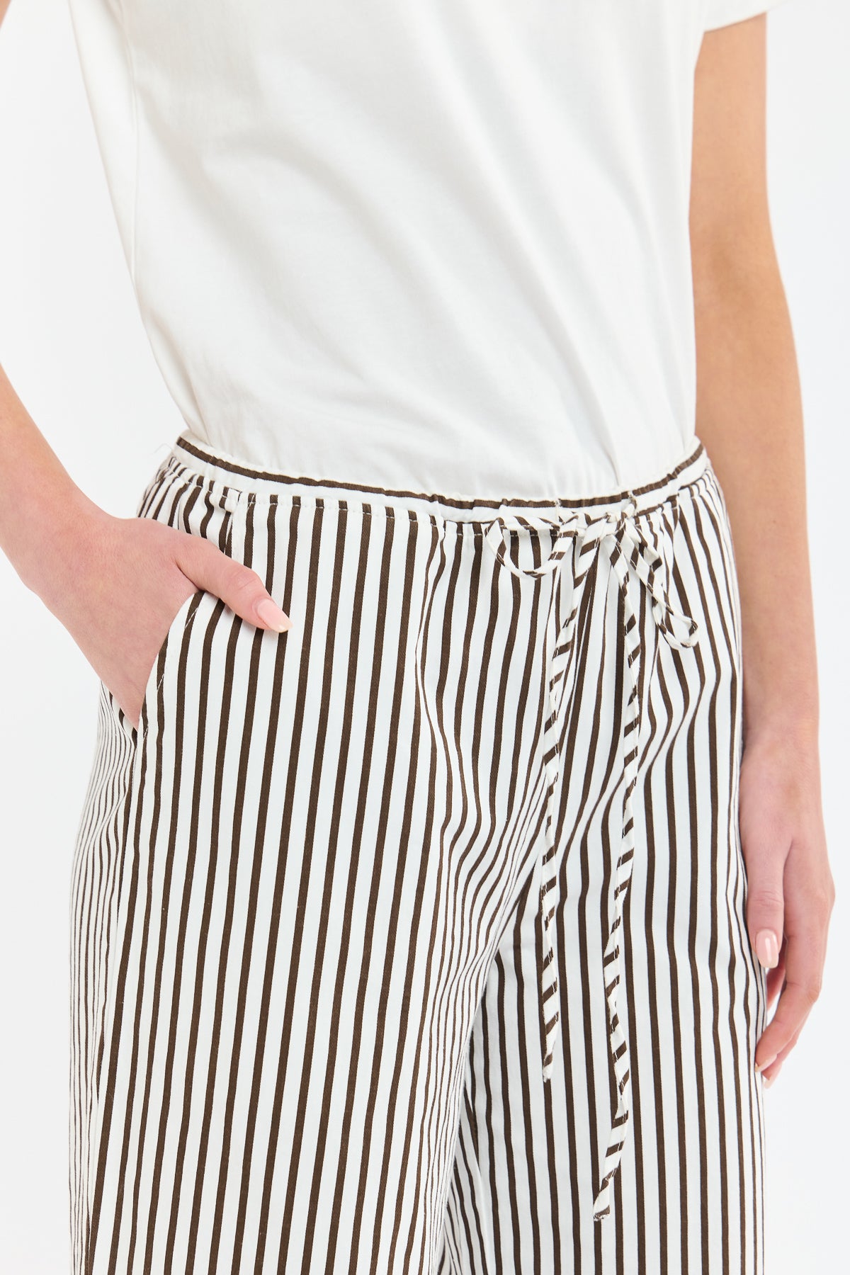 HARRISON STRIPE PANT COCOA STRIPE