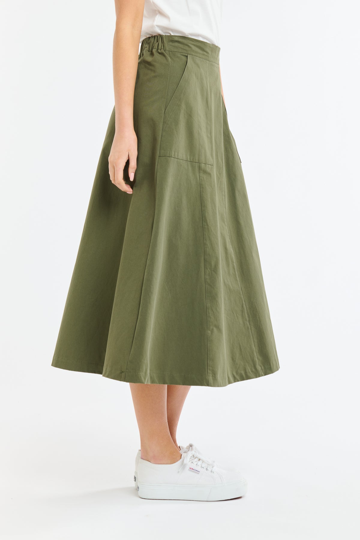 MELODY A-LINE SKIRT KHAKI