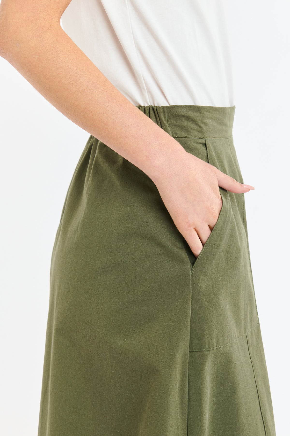 MELODY A-LINE SKIRT KHAKI