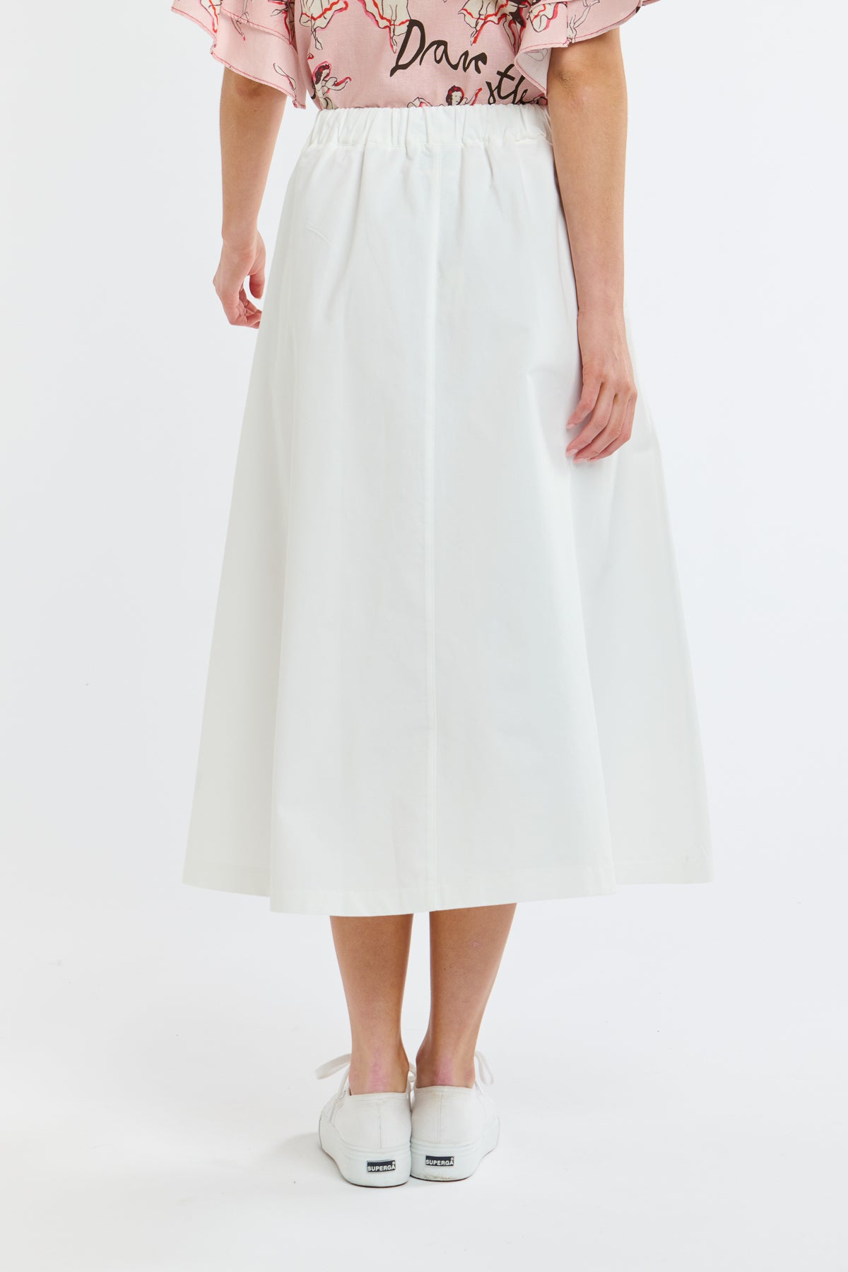 MELODY A-LINE SKIRT WHITE