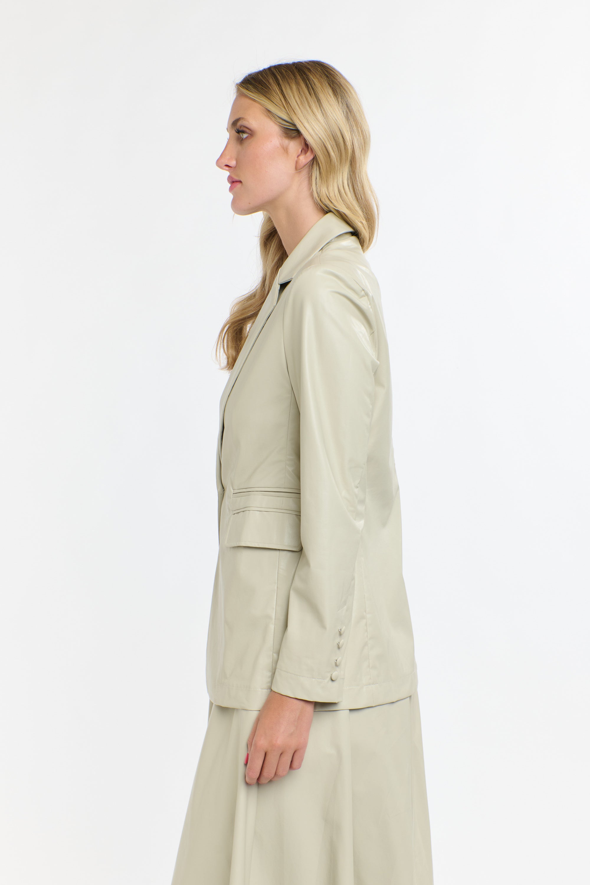 PU BLAZER PARCHMENT