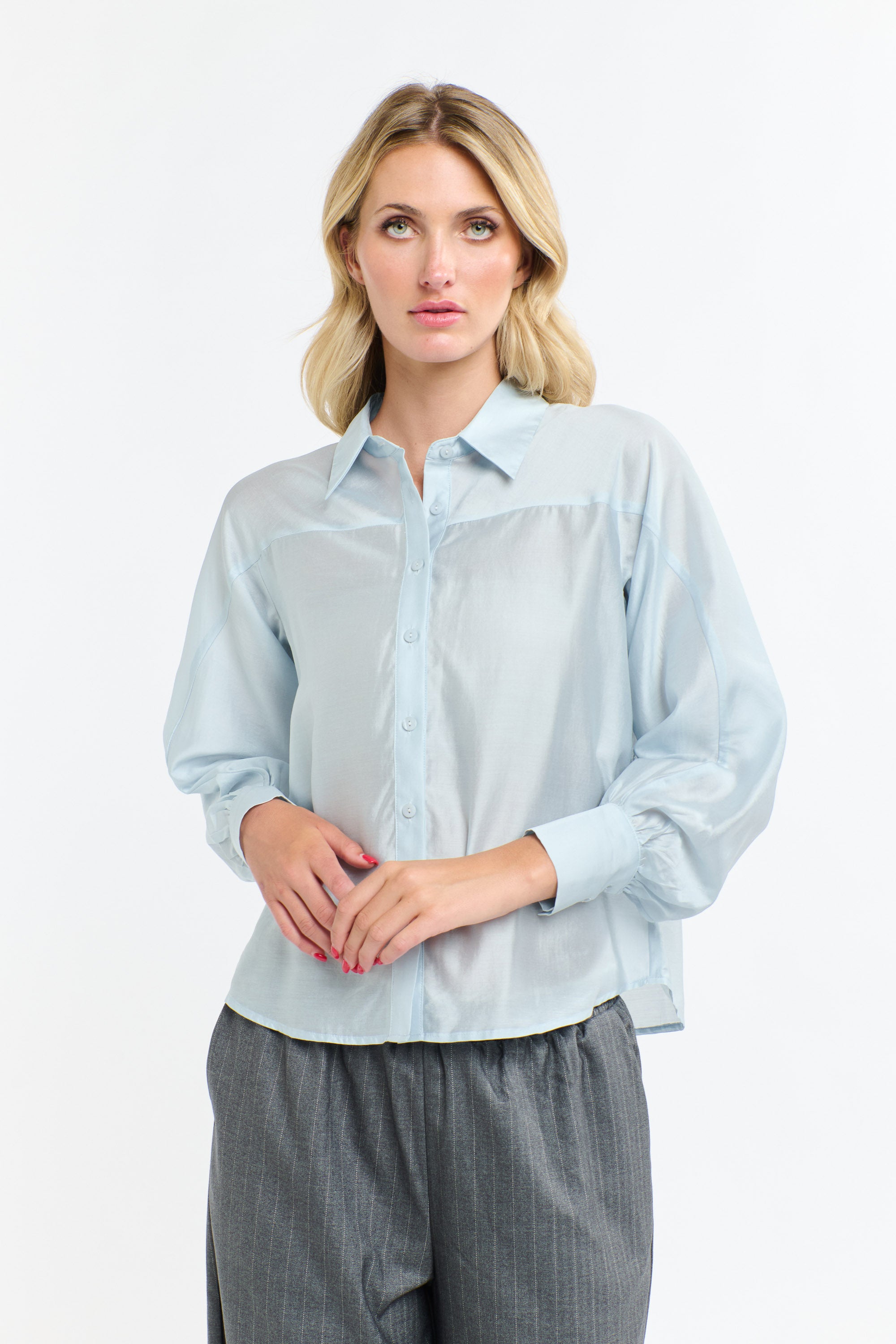 ANNABEL TENCEL SHIRT PROVENCE BLUE