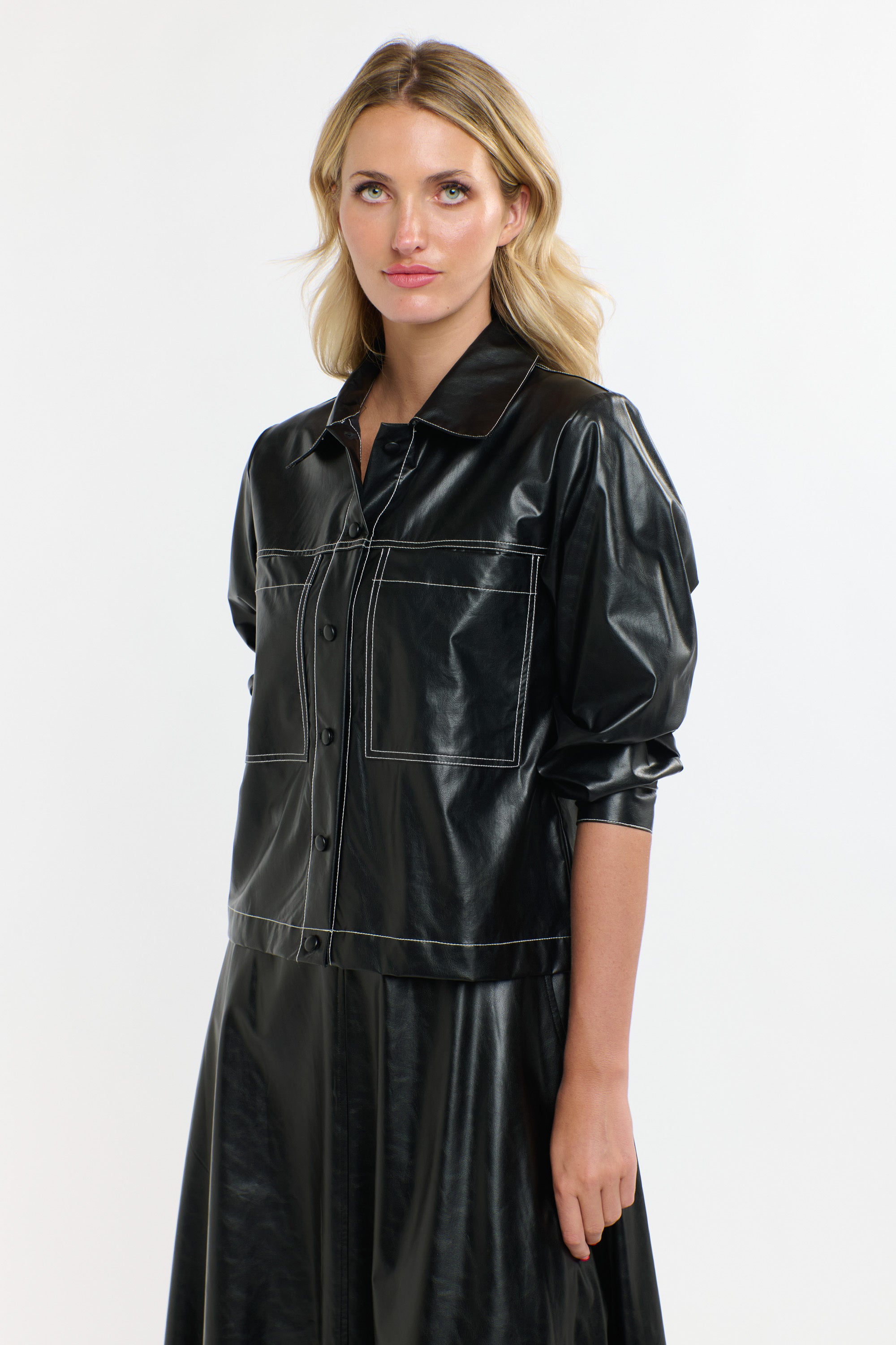 PU SHIRT BLACK