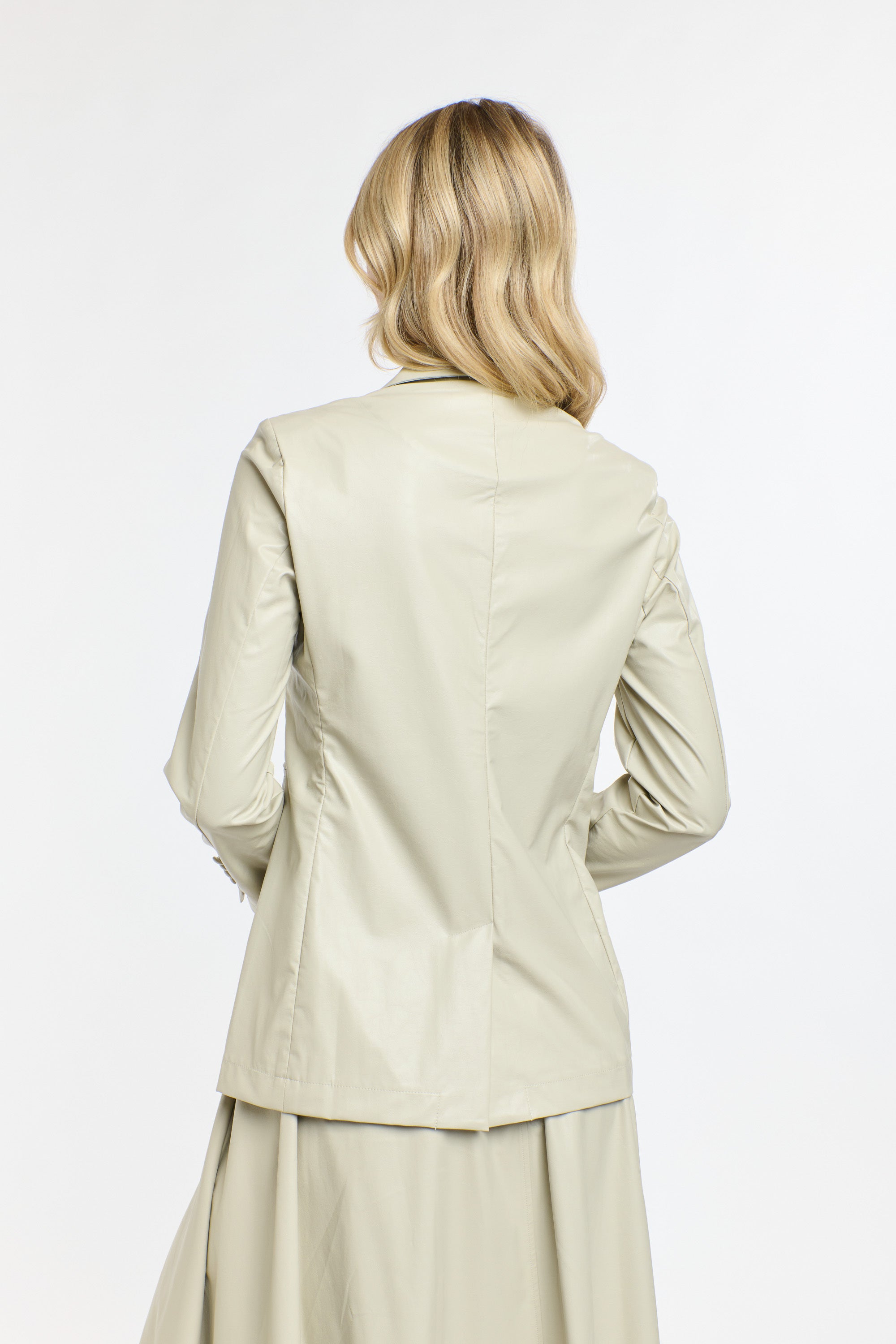 PU BLAZER PARCHMENT