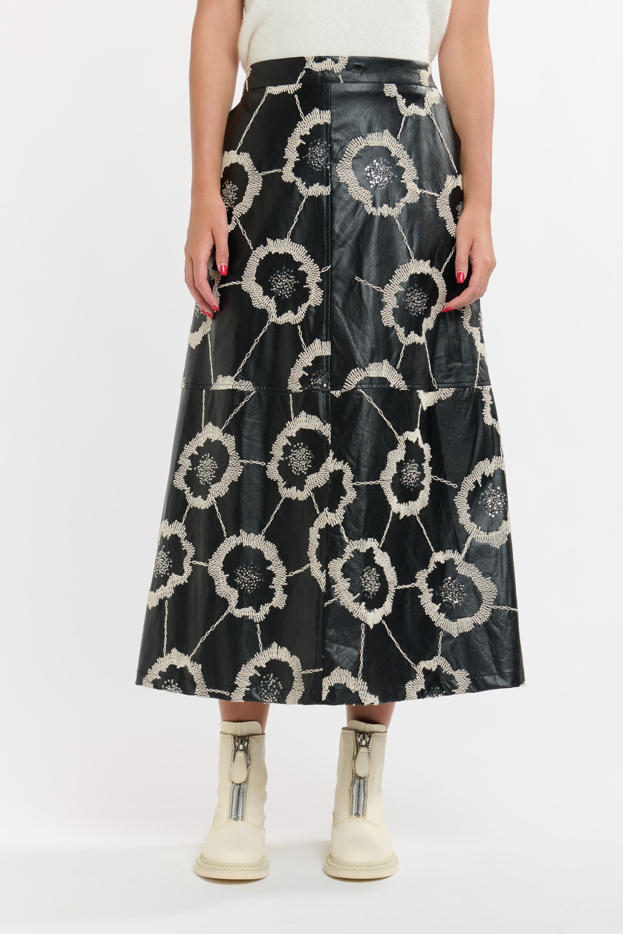 FLORENCE PU SKIRT BLACK