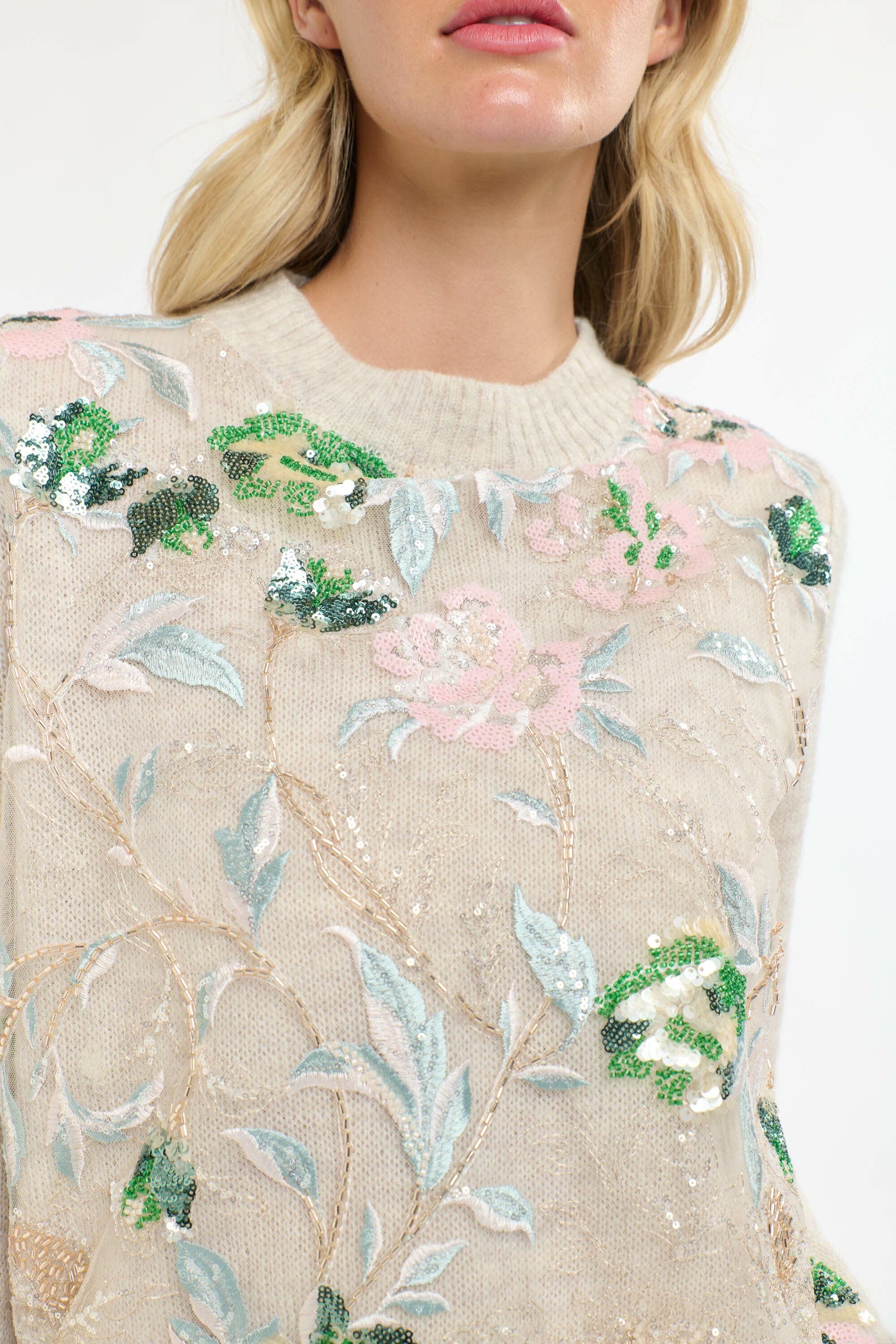 LOLA NATURAL SEQUIN KNIT