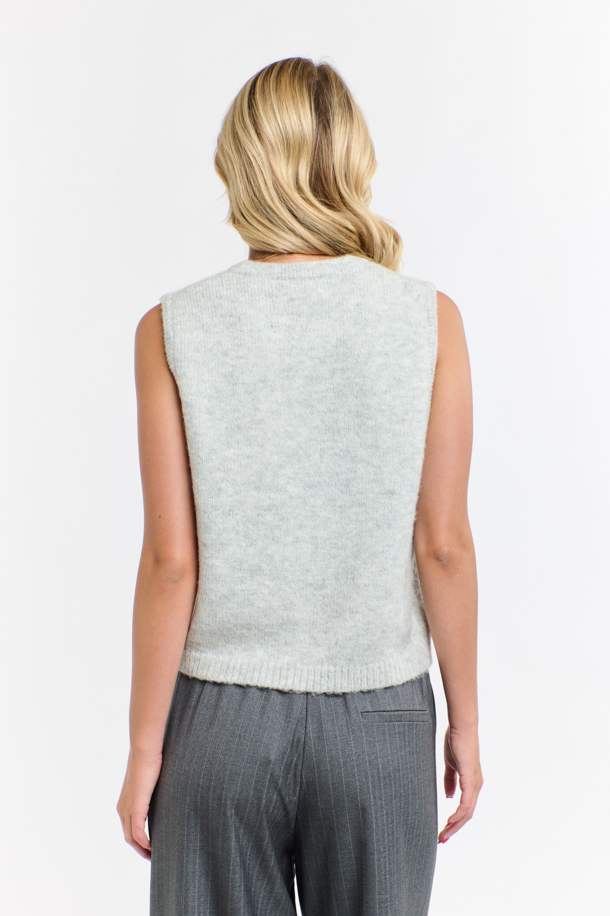 PIPPA SILVER WOOL VEST