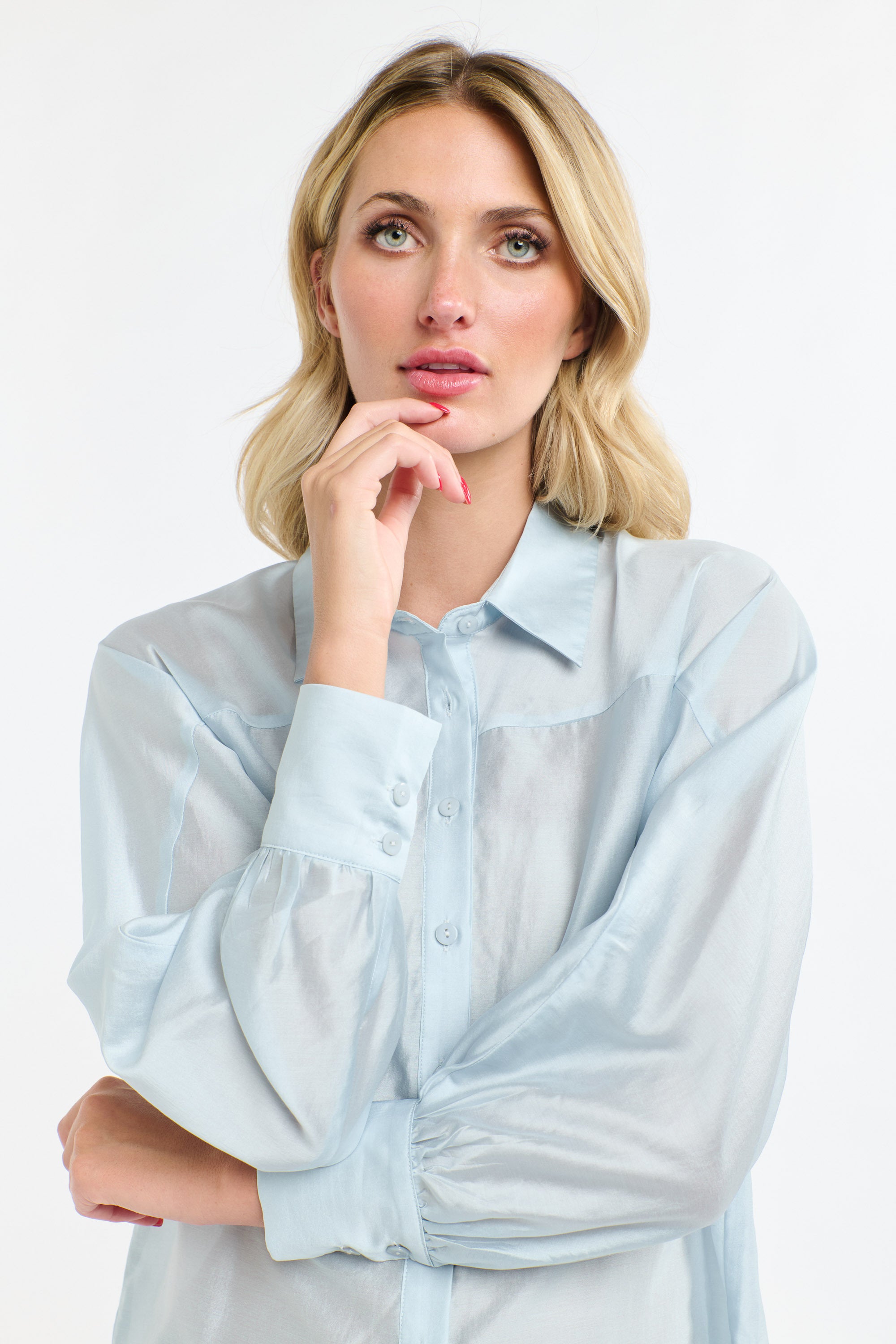 ANNABEL TENCEL SHIRT PROVENCE BLUE