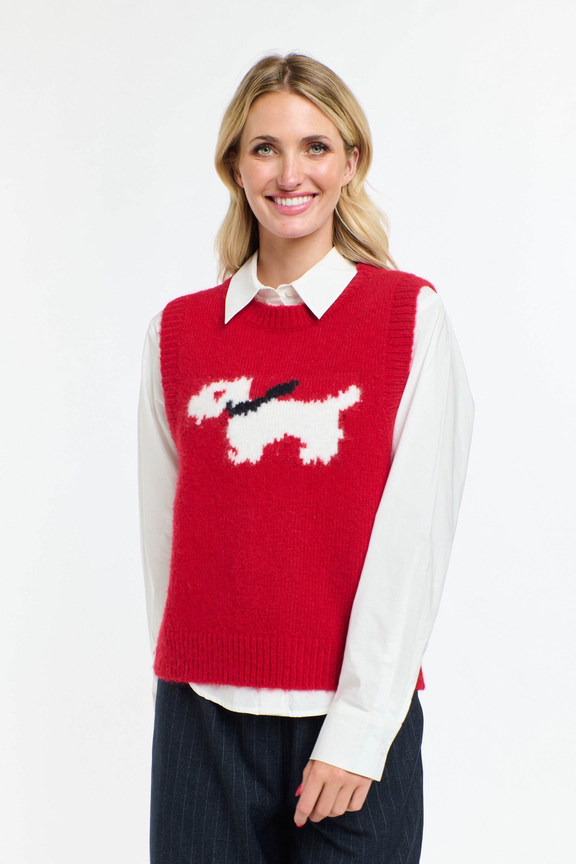 SCOTTY DOG VEST RED