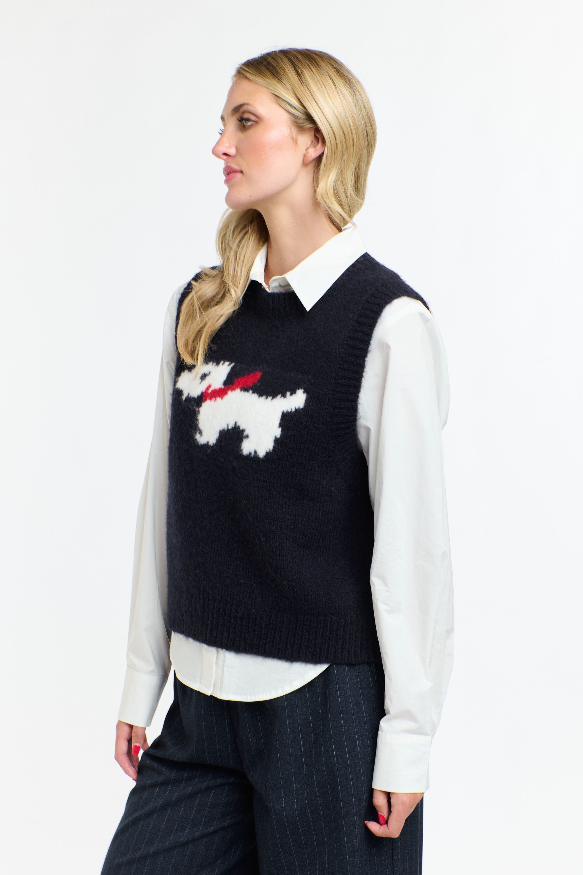SCOTTY DOG VEST NAVY