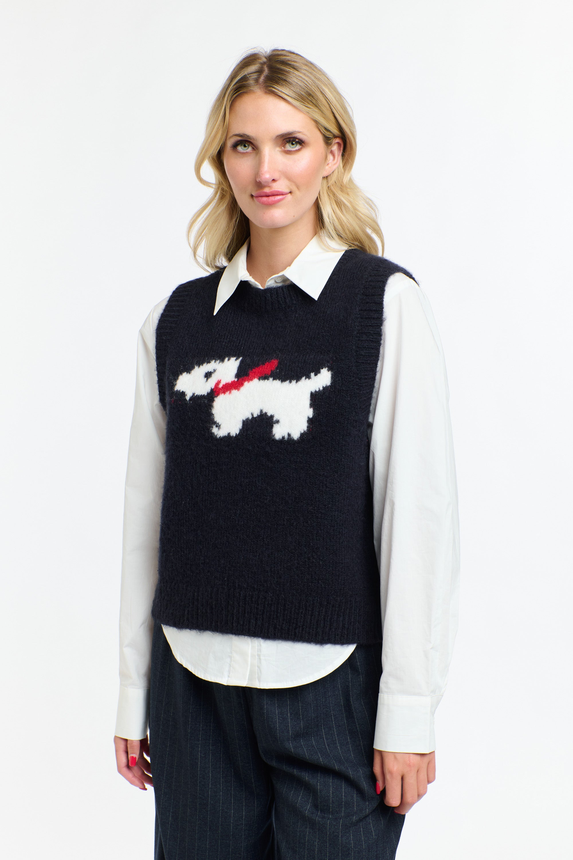 SCOTTY DOG VEST NAVY
