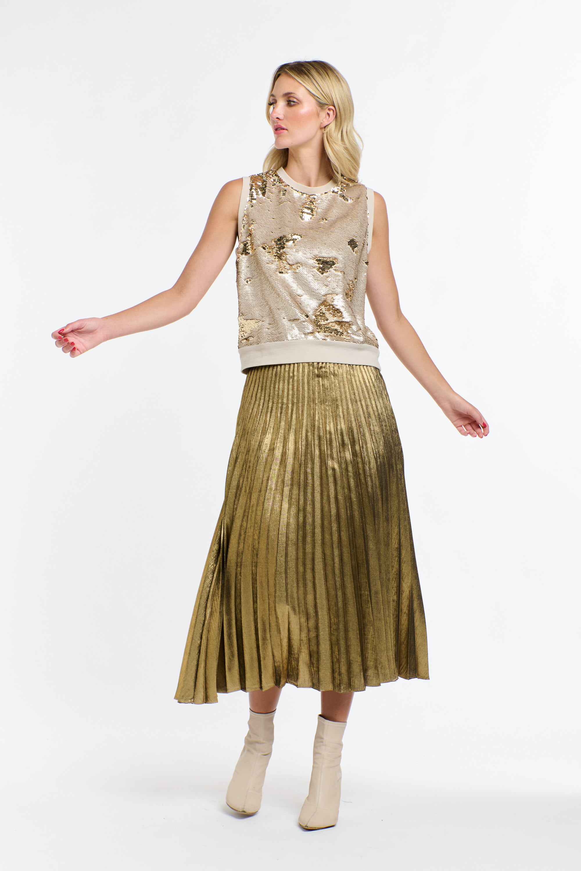 METALLIC SKIRT FOOL'S GOLD
