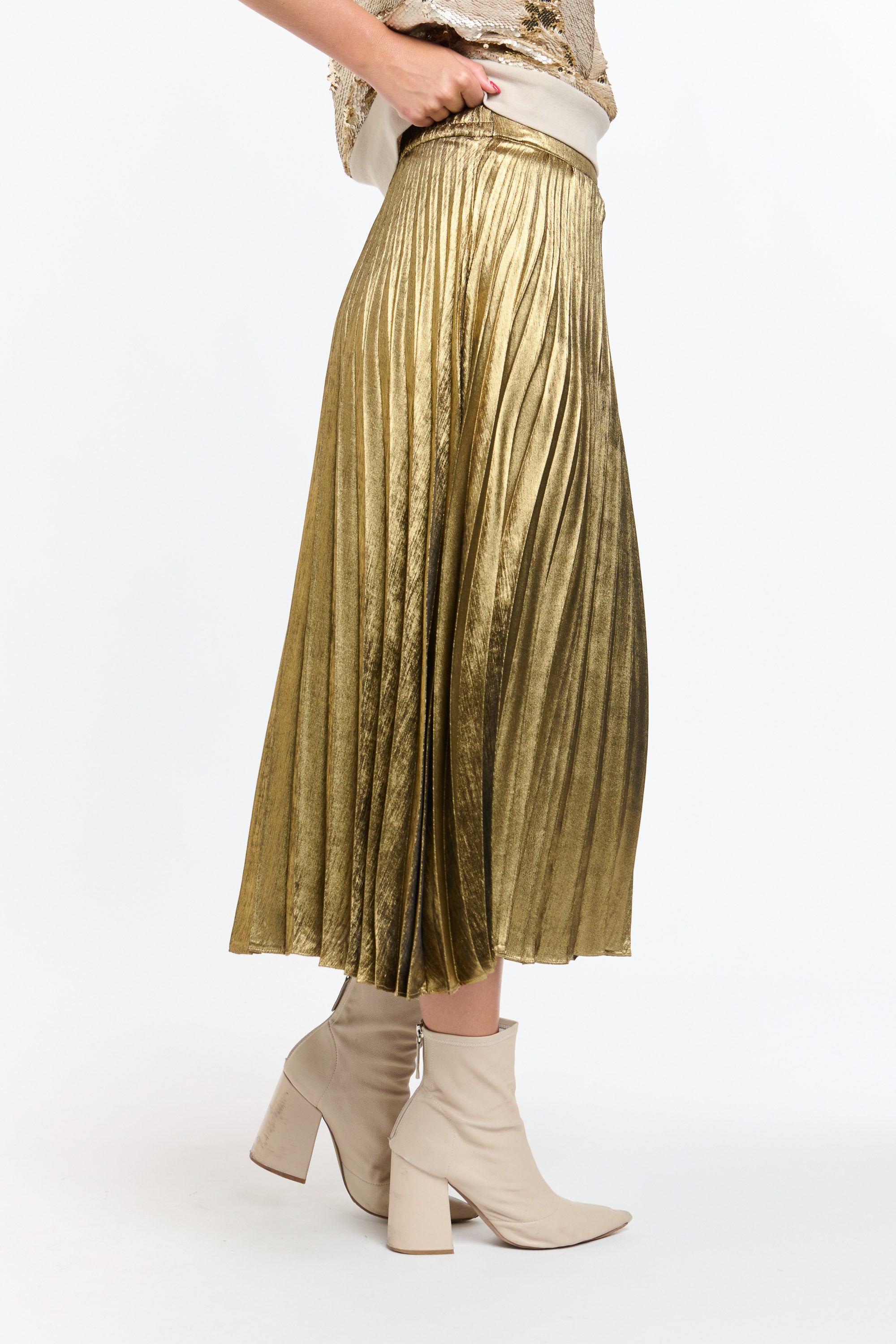 METALLIC SKIRT FOOL'S GOLD