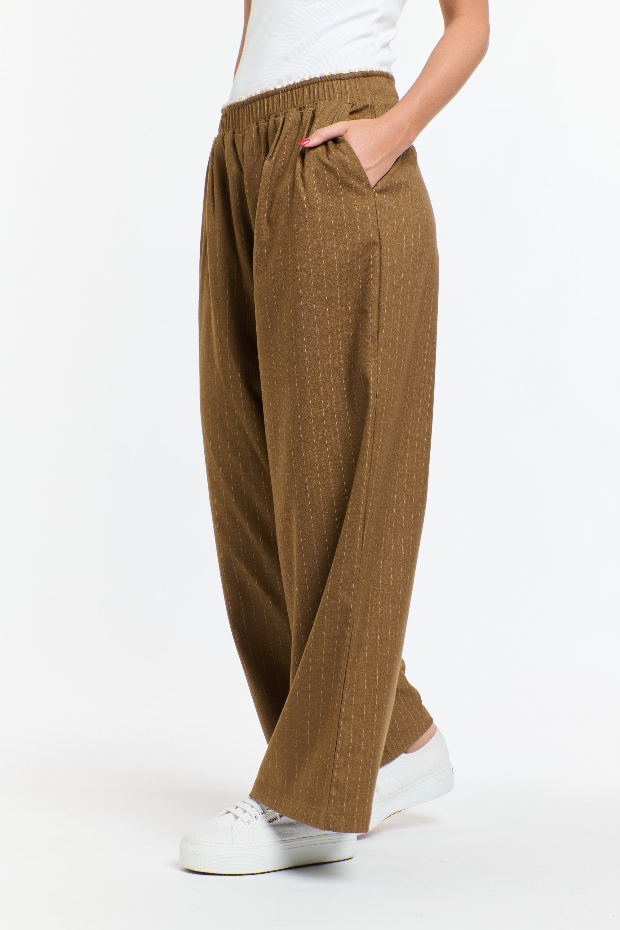 PINSTRIPE PANT BRANDY