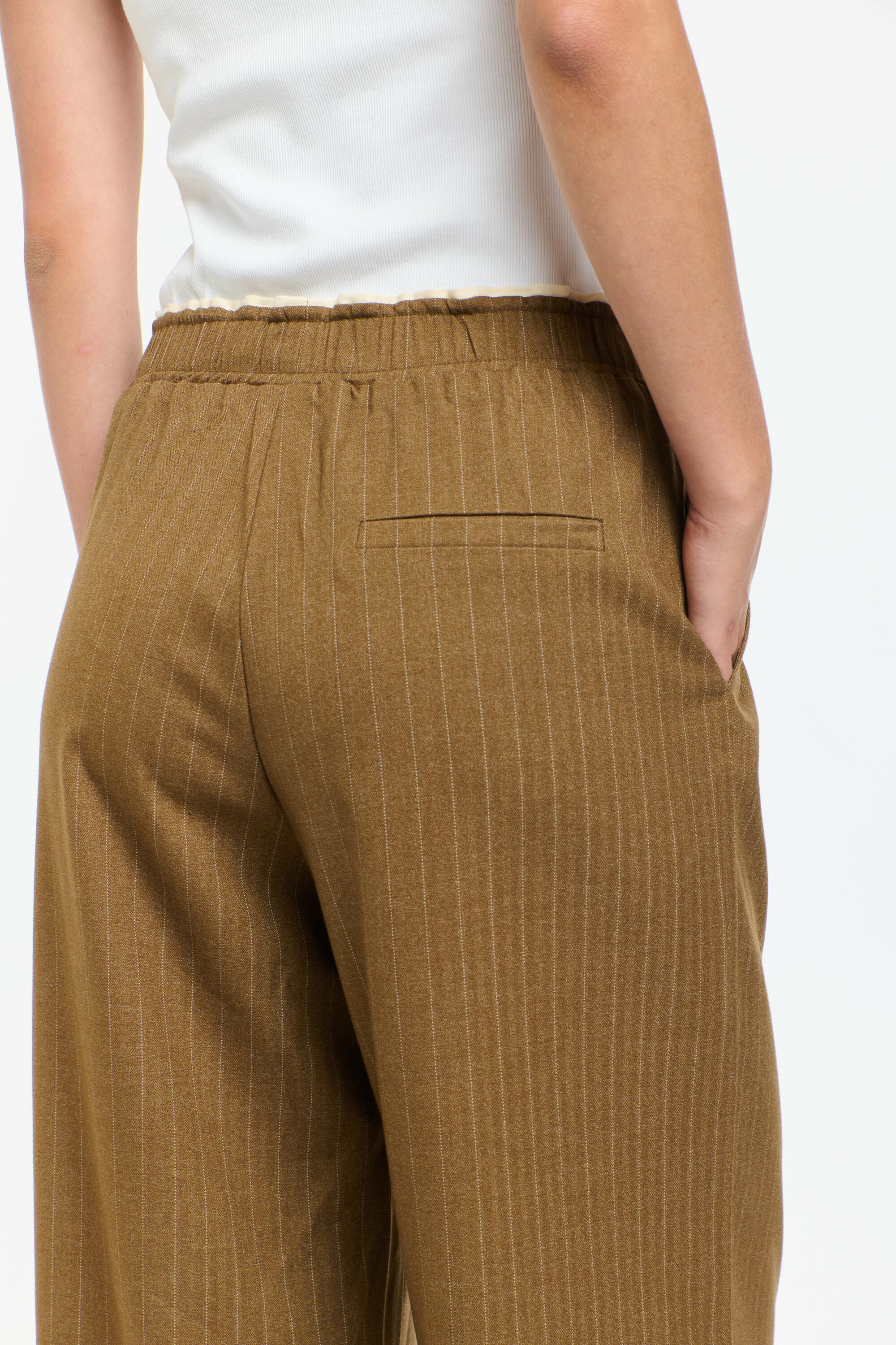 PINSTRIPE PANT BRANDY