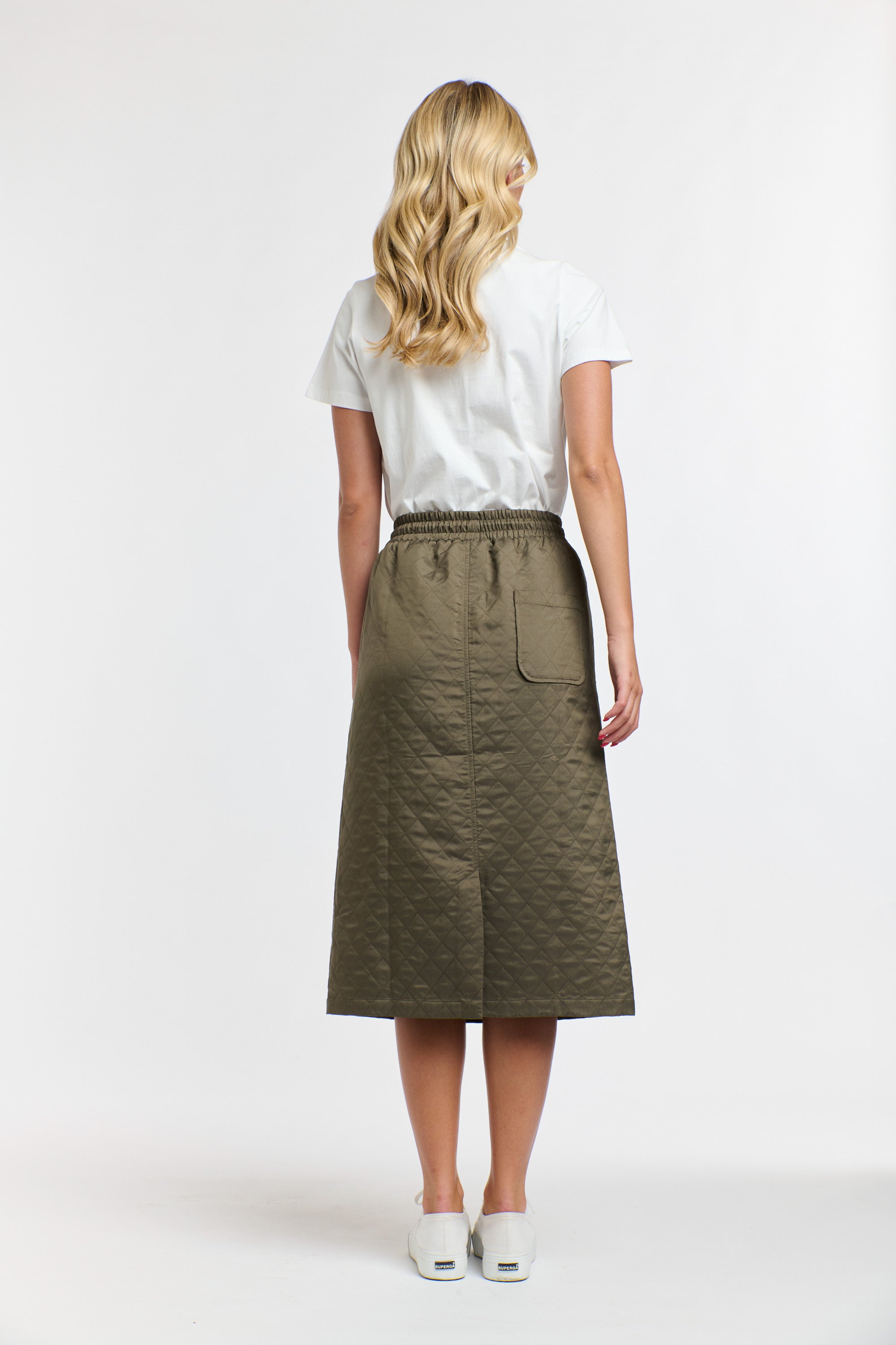 QUILTED SKIRT KHAKI