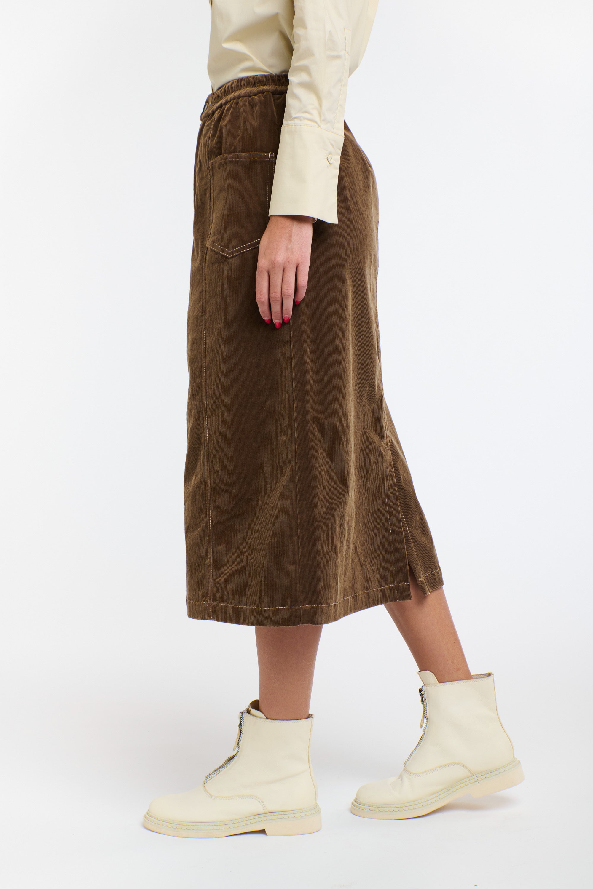 BONNIE CORD SKIRT BRANDY
