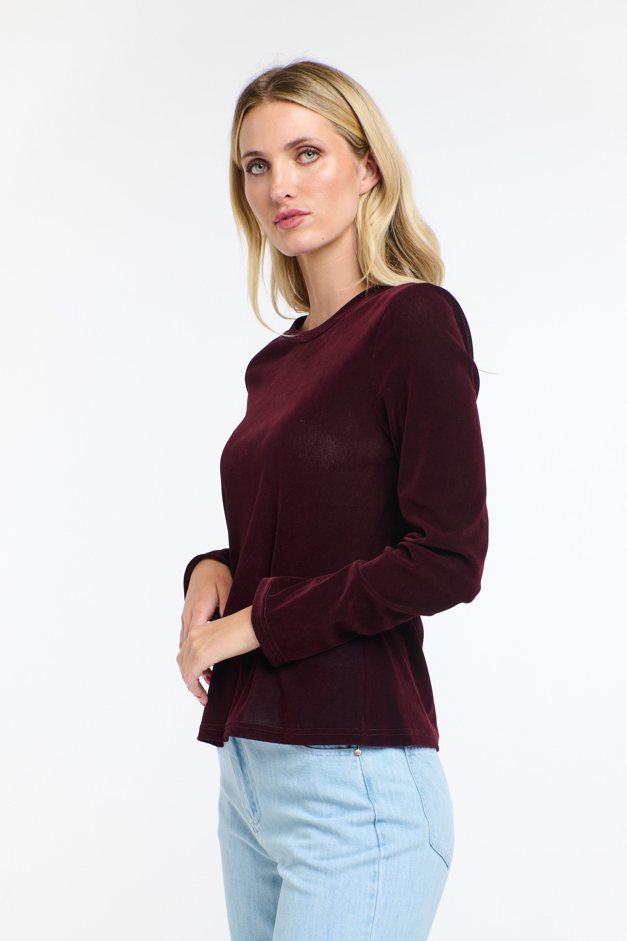 VELVET UNDERGROUND TOP BURGUNDY