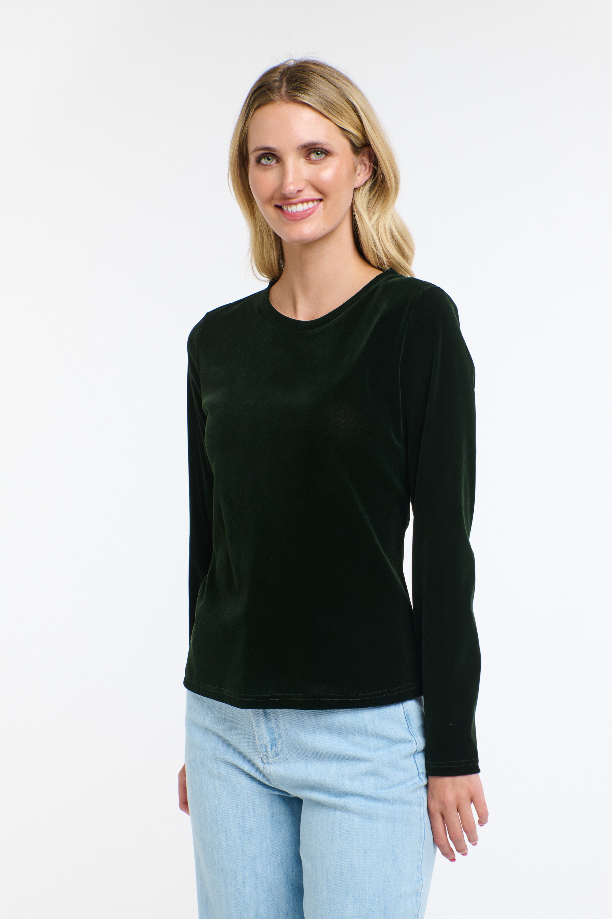 VELVET UNDERGROUND TOP DARK GREEN