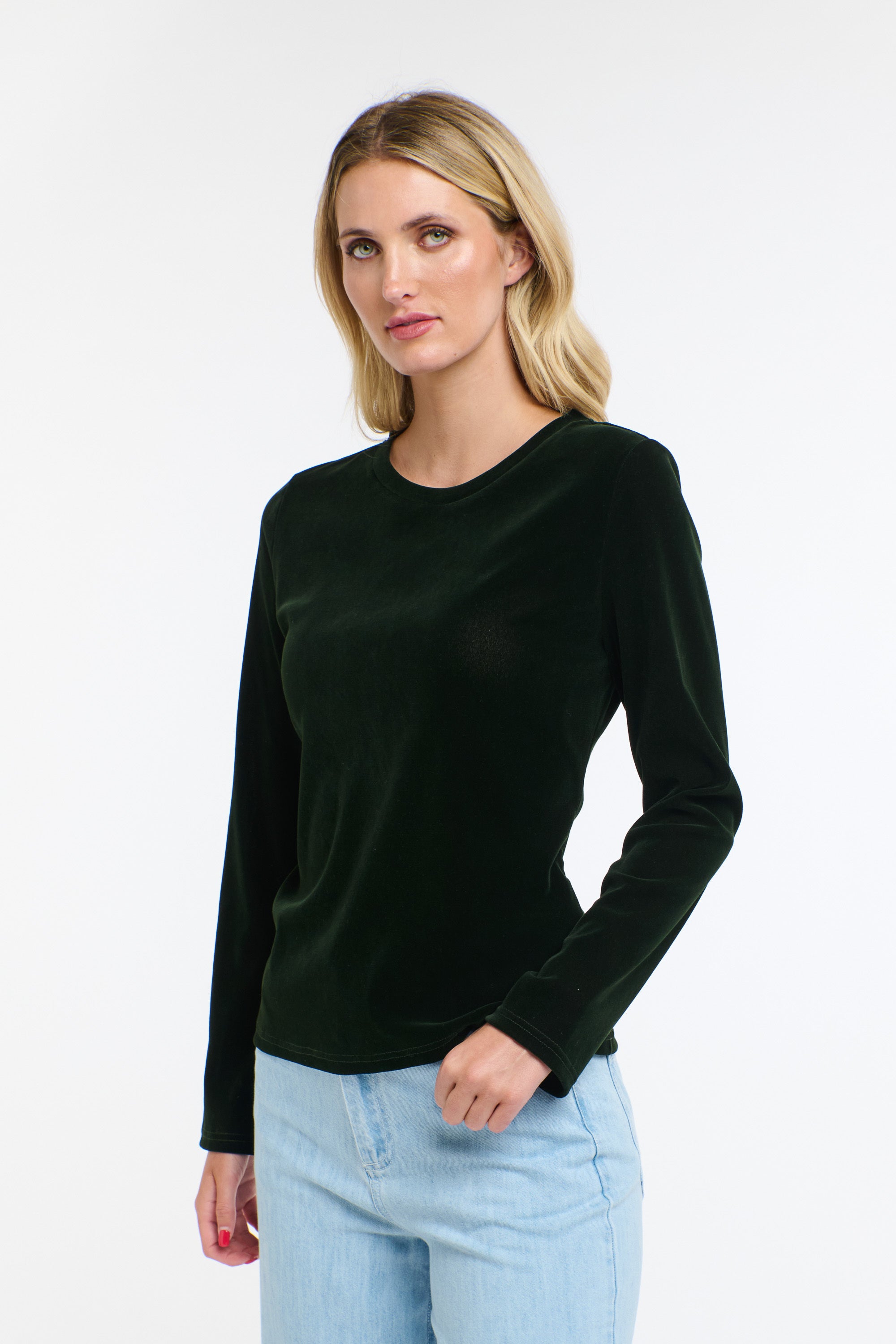 VELVET UNDERGROUND TOP DARK GREEN