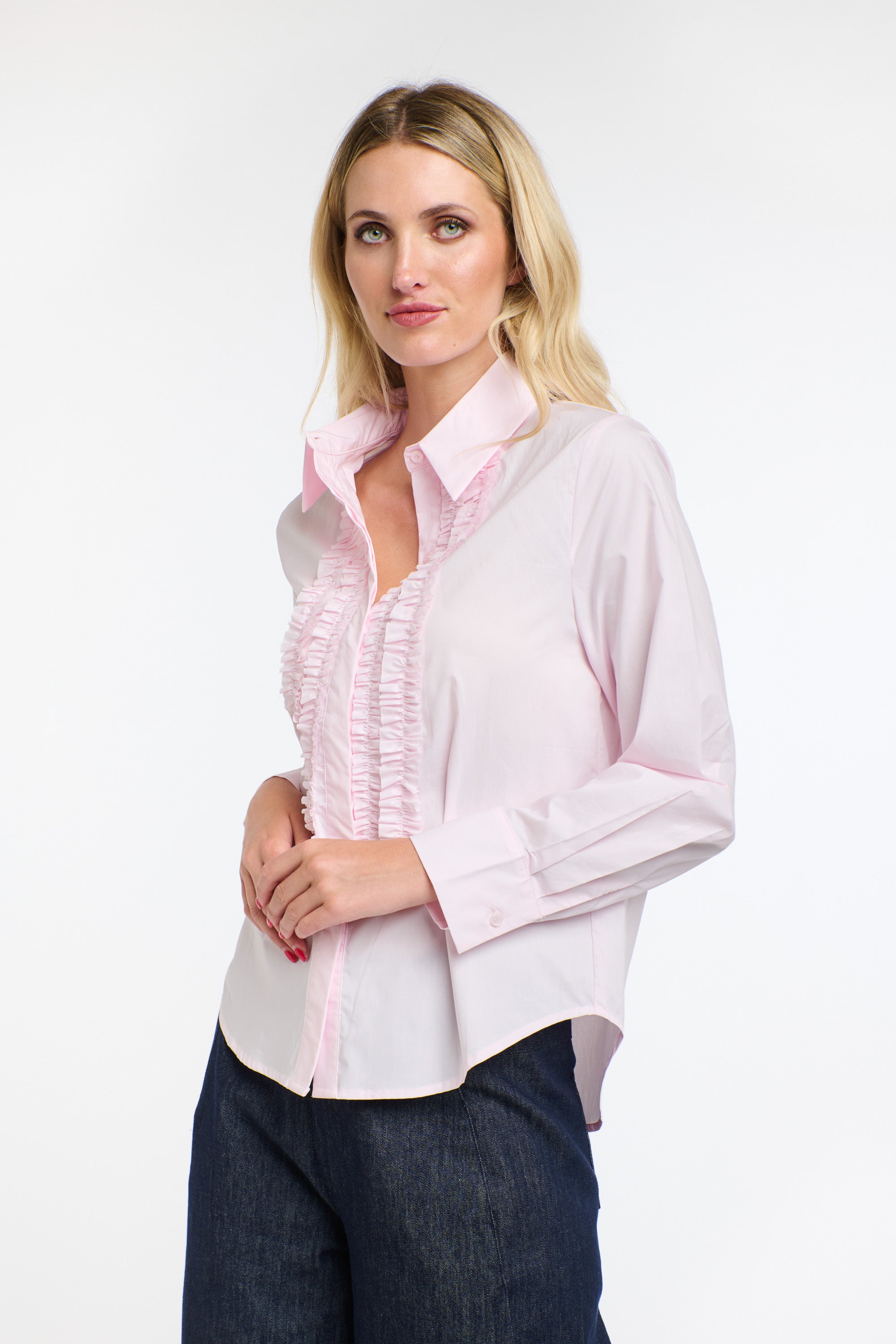 TUXEDO SHIRT SOFT PINK