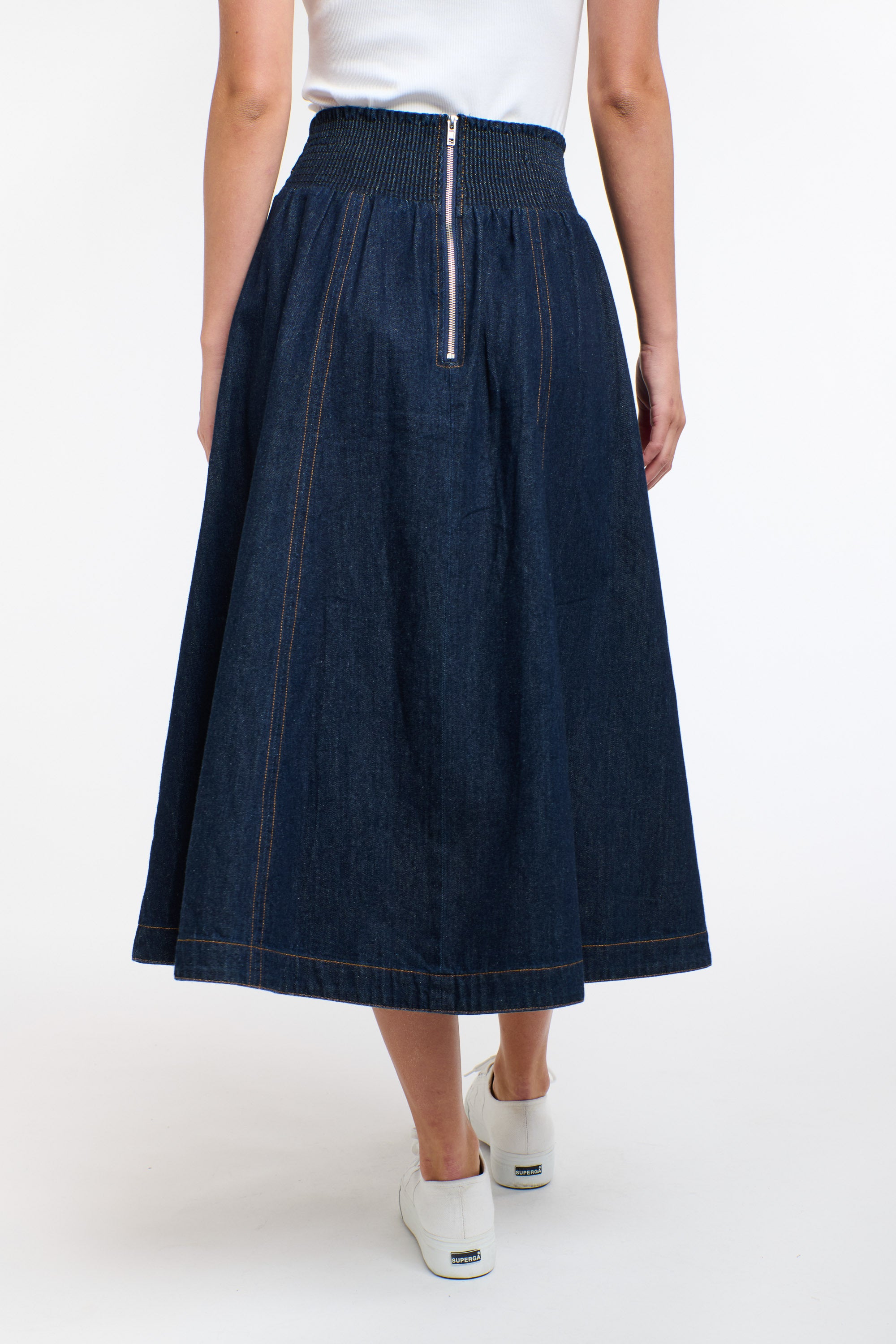 DAKOTA DENIM SKIRT (DW) DARK DENIM