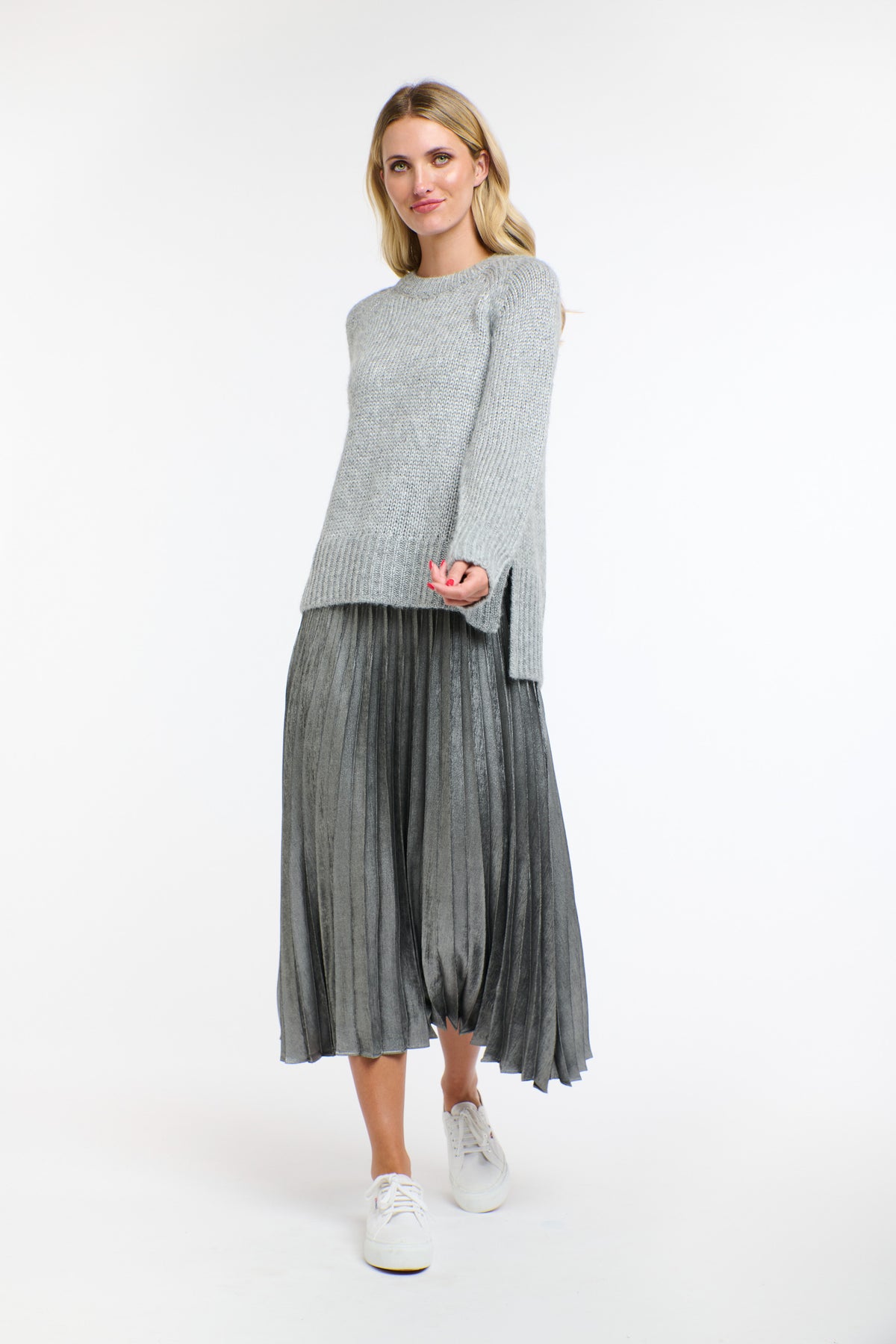 CLEO LUREX KNIT SILVER