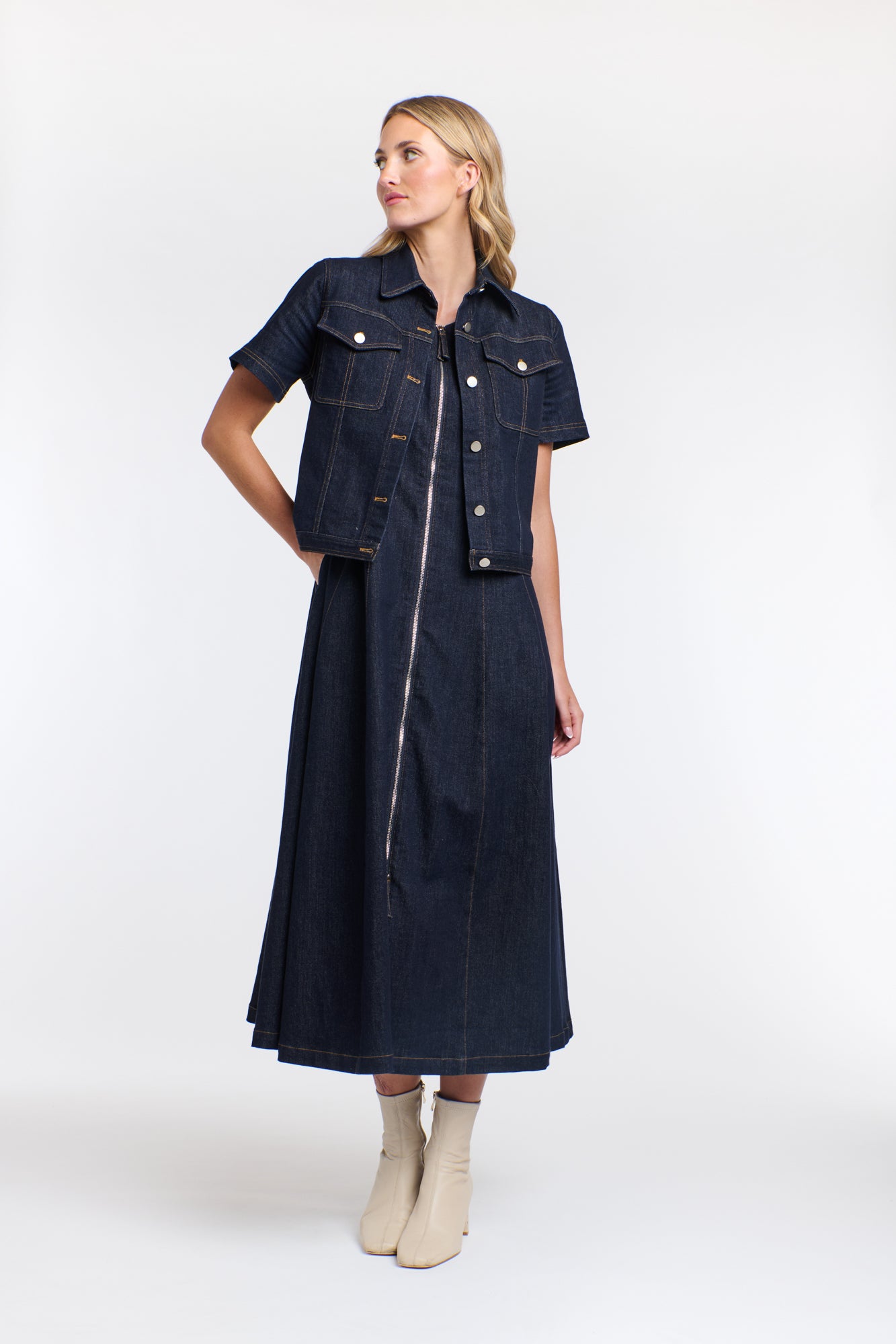 RAFFI SHORT SLEEVE DENIM JACKET