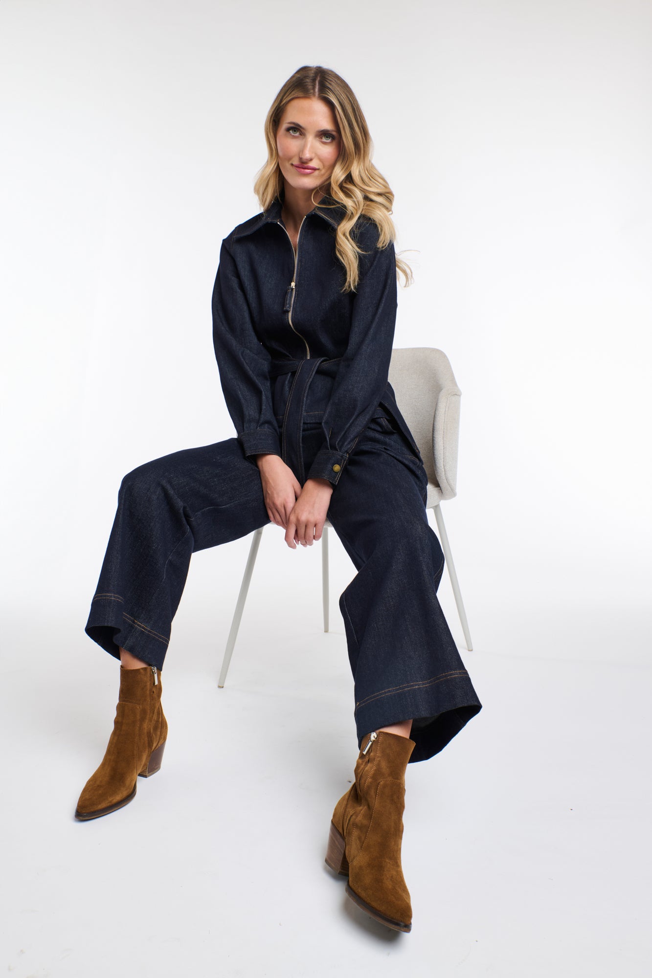 MISHA DRAWCORD DENIM PANTS