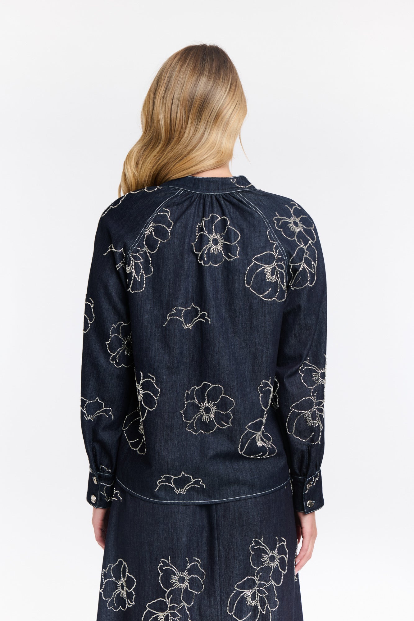 ESTELLE SEQUINS DENIM SHIRT