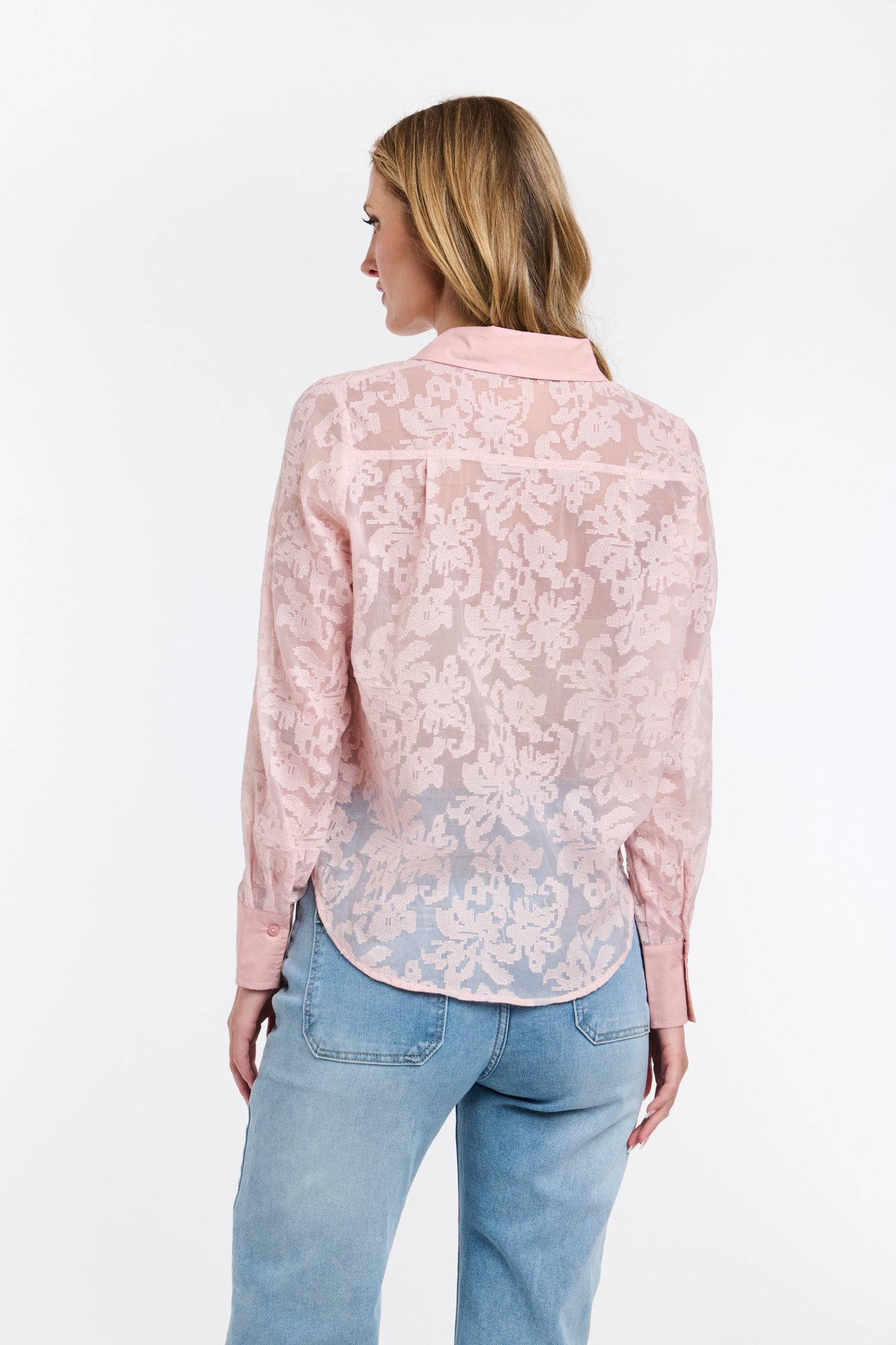 SILVIA PINK X-STITCH SHIRT