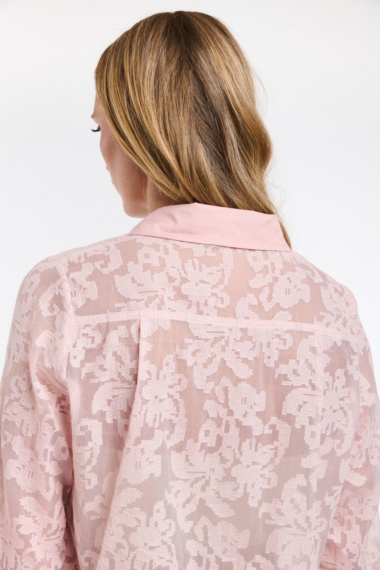 SILVIA PINK X-STITCH SHIRT