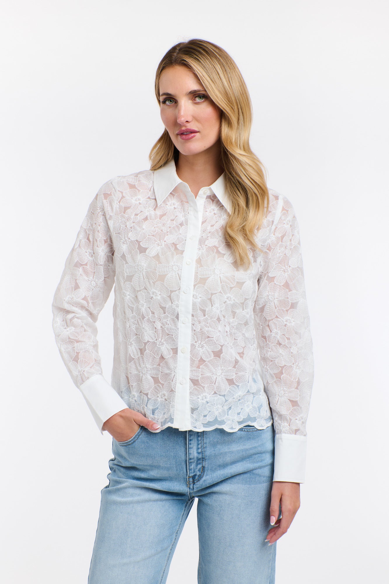 KATIE SHEER SHIRT