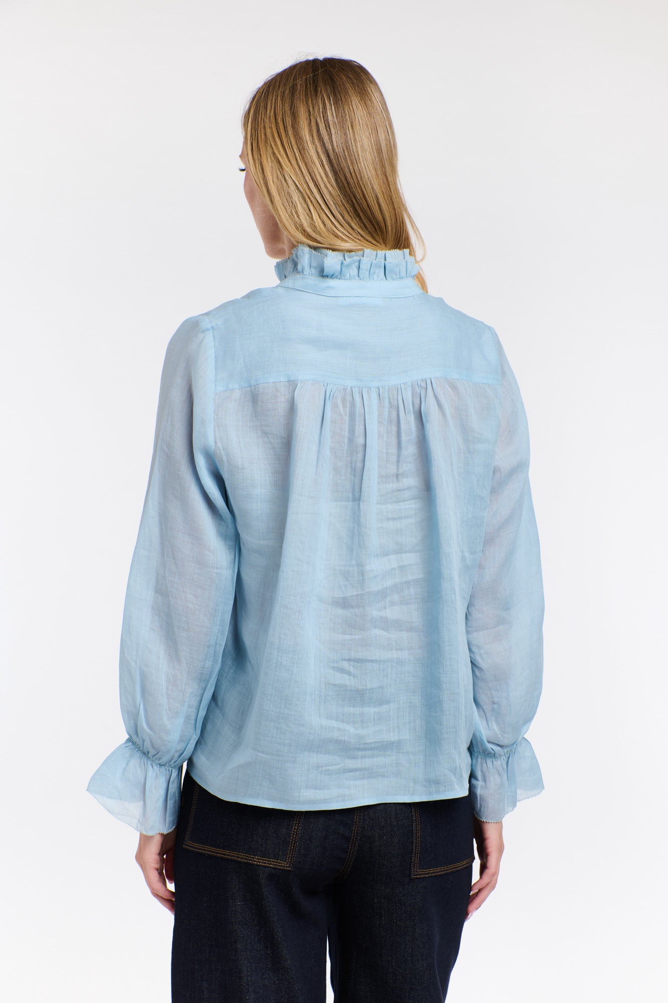 AMBER FRILL NECK TOP