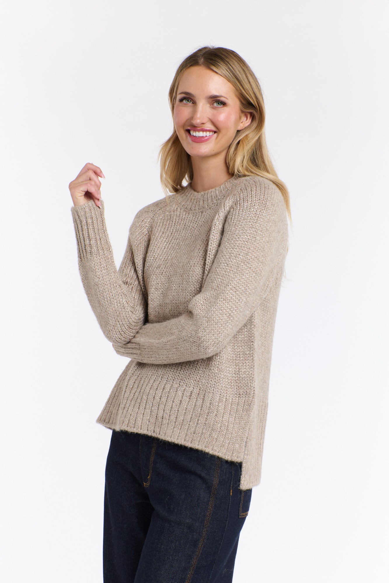 CLEO LUREX KNIT CHAMPAGNE