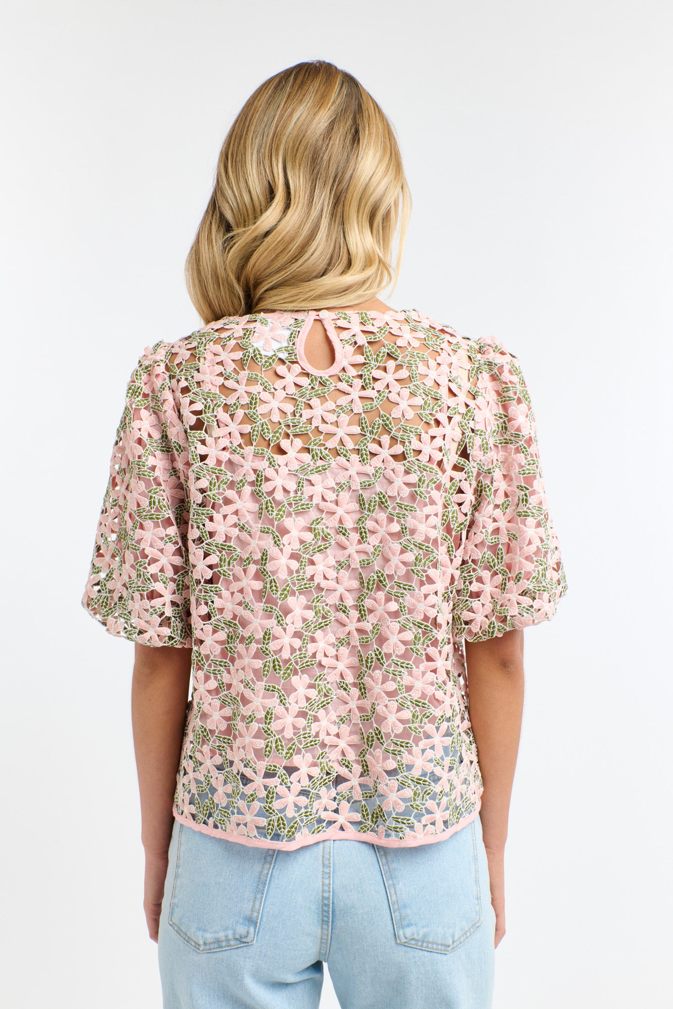 SECRET GARDEN TOP BLUSH FLORAL