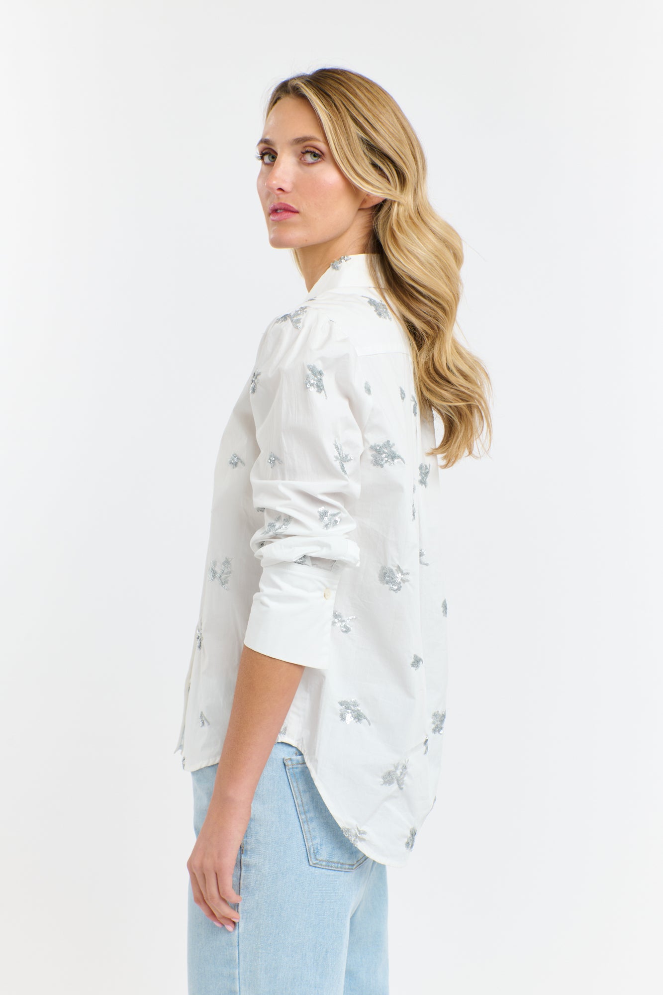PENELOPE SEQUINS SHIRT WHITE