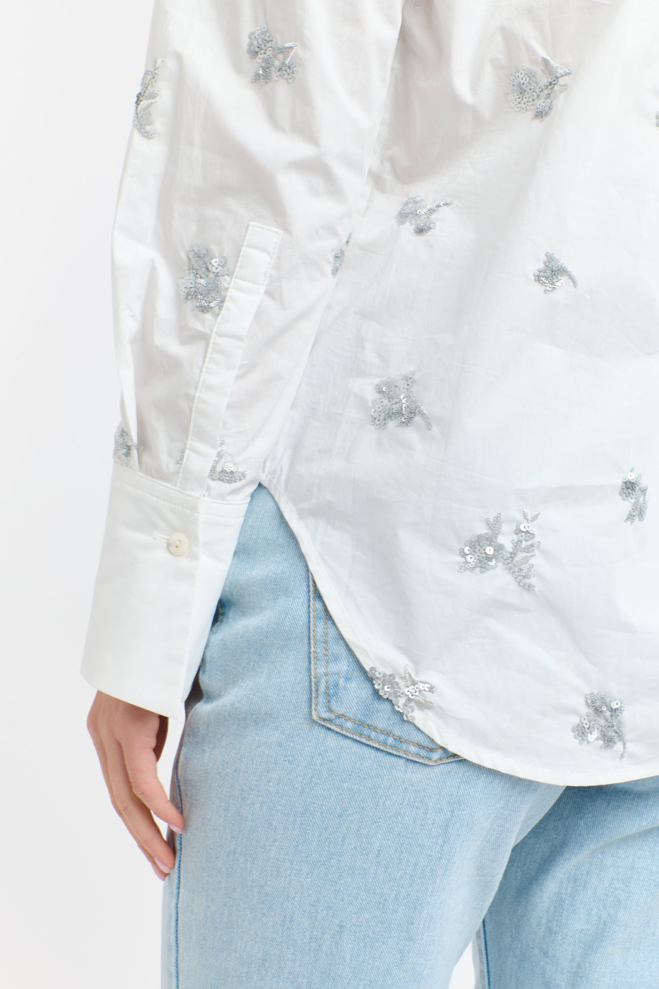 PENELOPE SEQUINS SHIRT WHITE