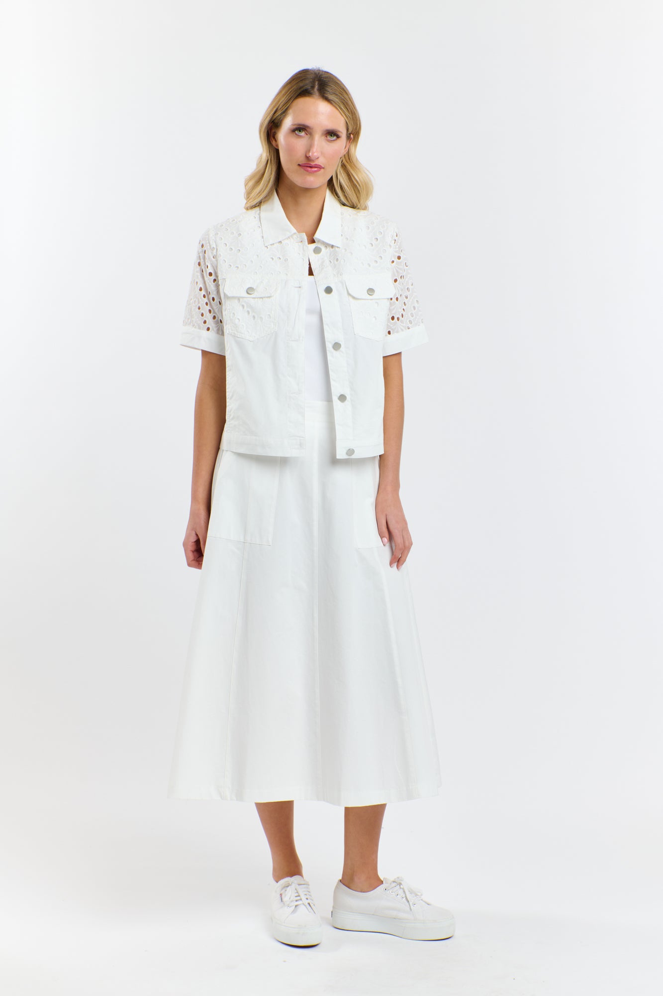 FAITH SHORT SLEEVE JACKET WHITE