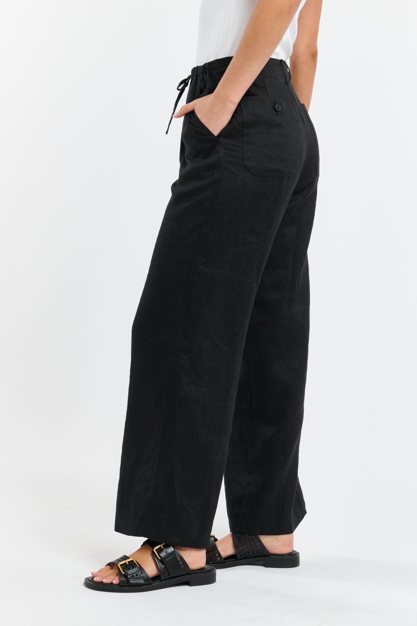 PERRY LINEN DRAWCORD PANT