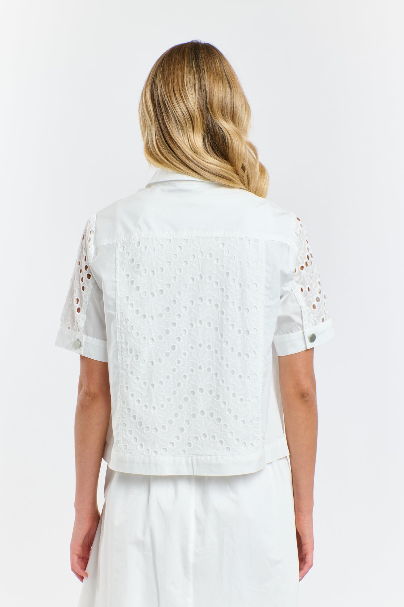 FAITH WHITE SHORT SLEEVE JACKET