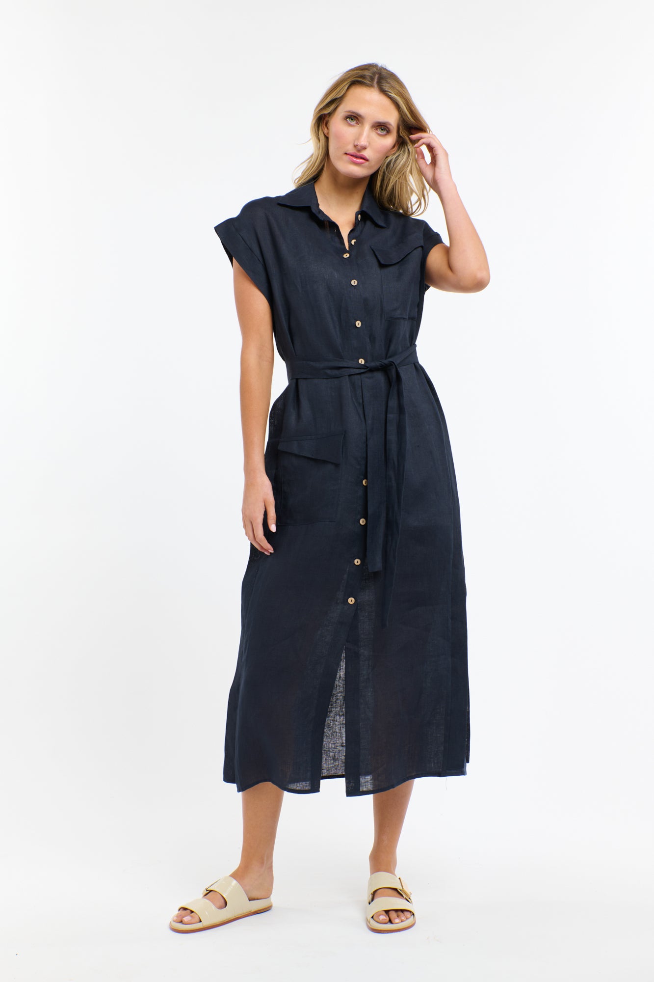 ESTIVO LINEN DRESS