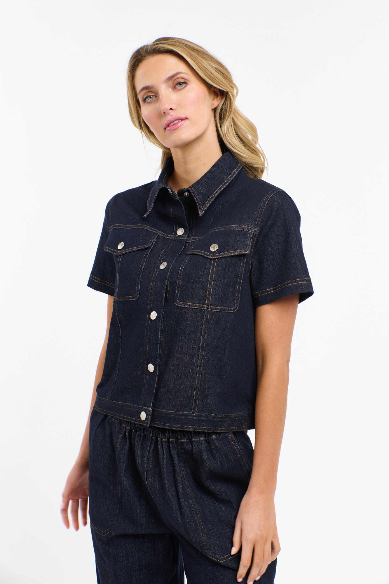 RAFFI SHORT SLEEVE DENIM JACKET